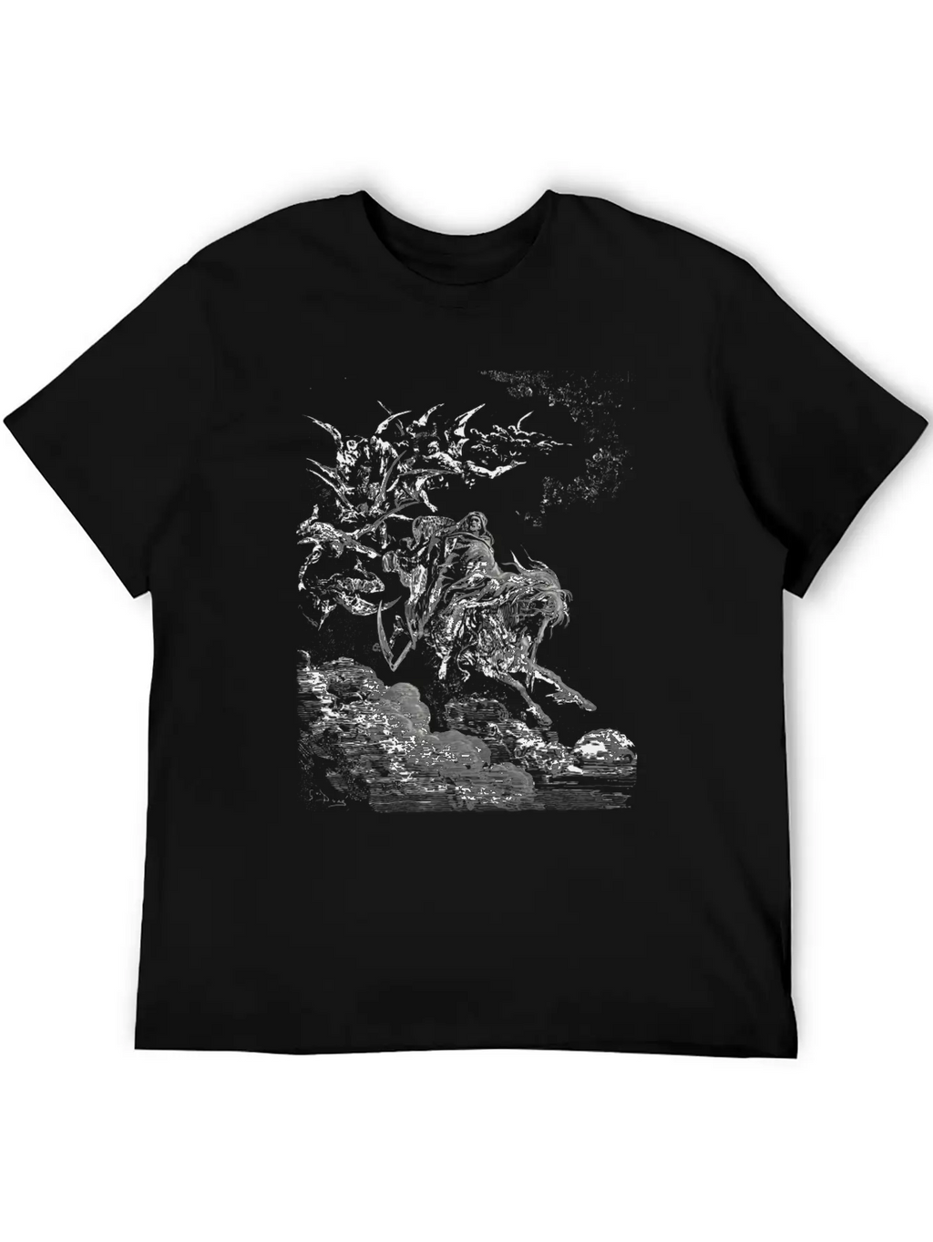 Gustave Dore Death On The Pale Horse Timeless Short Sleeve Tee – Comfy And Minimalist Design