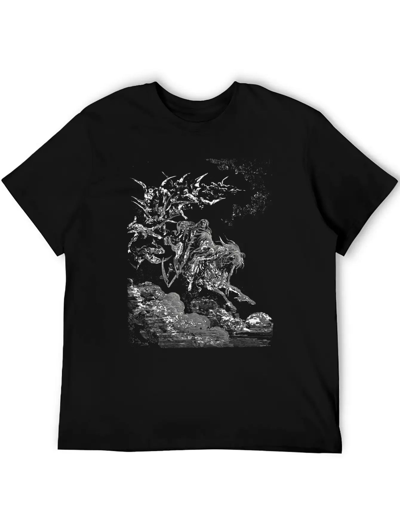 Gustave Dore Death On The Pale Horse Timeless Short Sleeve Tee – Comfy And Minimalist Design