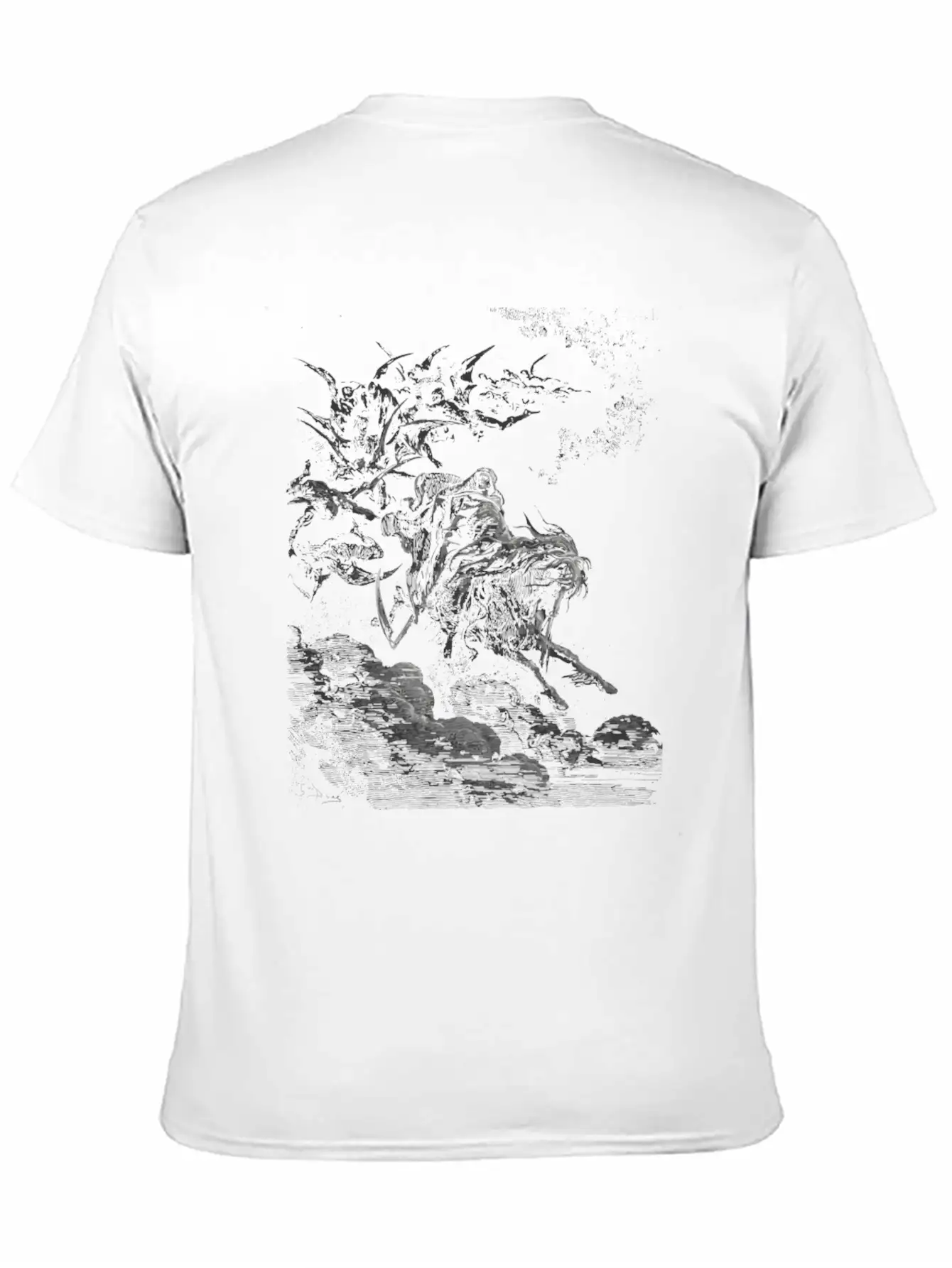 Gustave Dore Death On The Pale Horse Timeless Short Sleeve Tee – Comfy And Minimalist Design