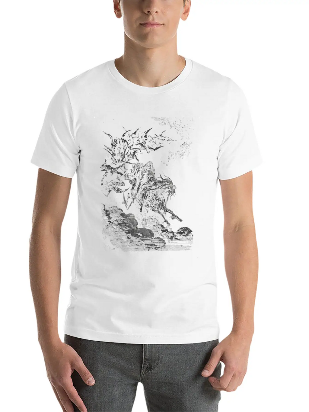 Gustave Dore Death On The Pale Horse Timeless Short Sleeve Tee – Comfy And Minimalist Design