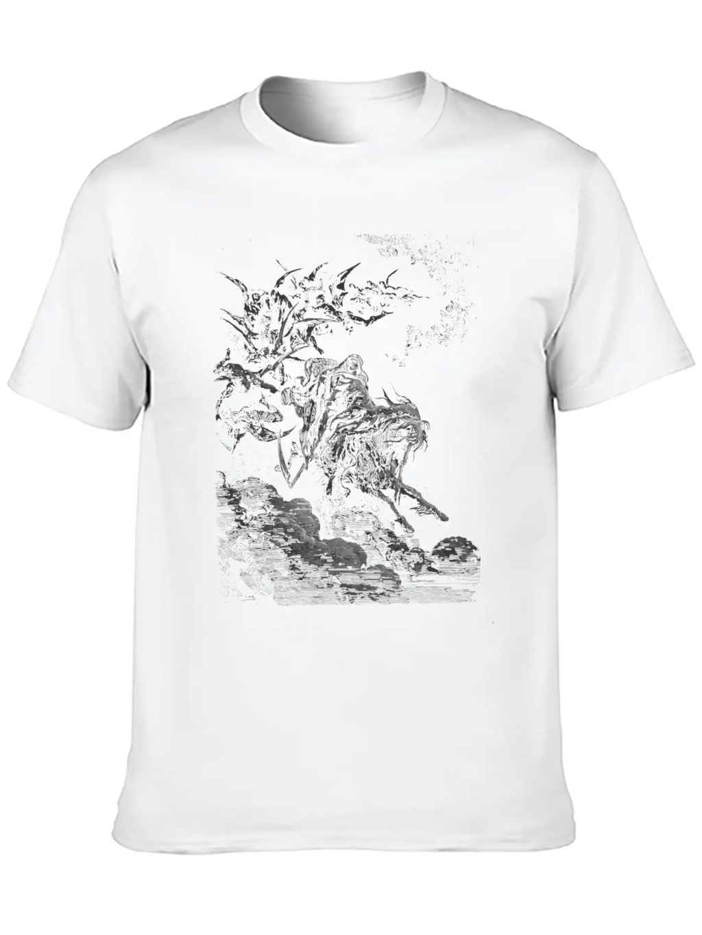 Gustave Dore Death On The Pale Horse Timeless Short Sleeve Tee – Comfy And Minimalist Design