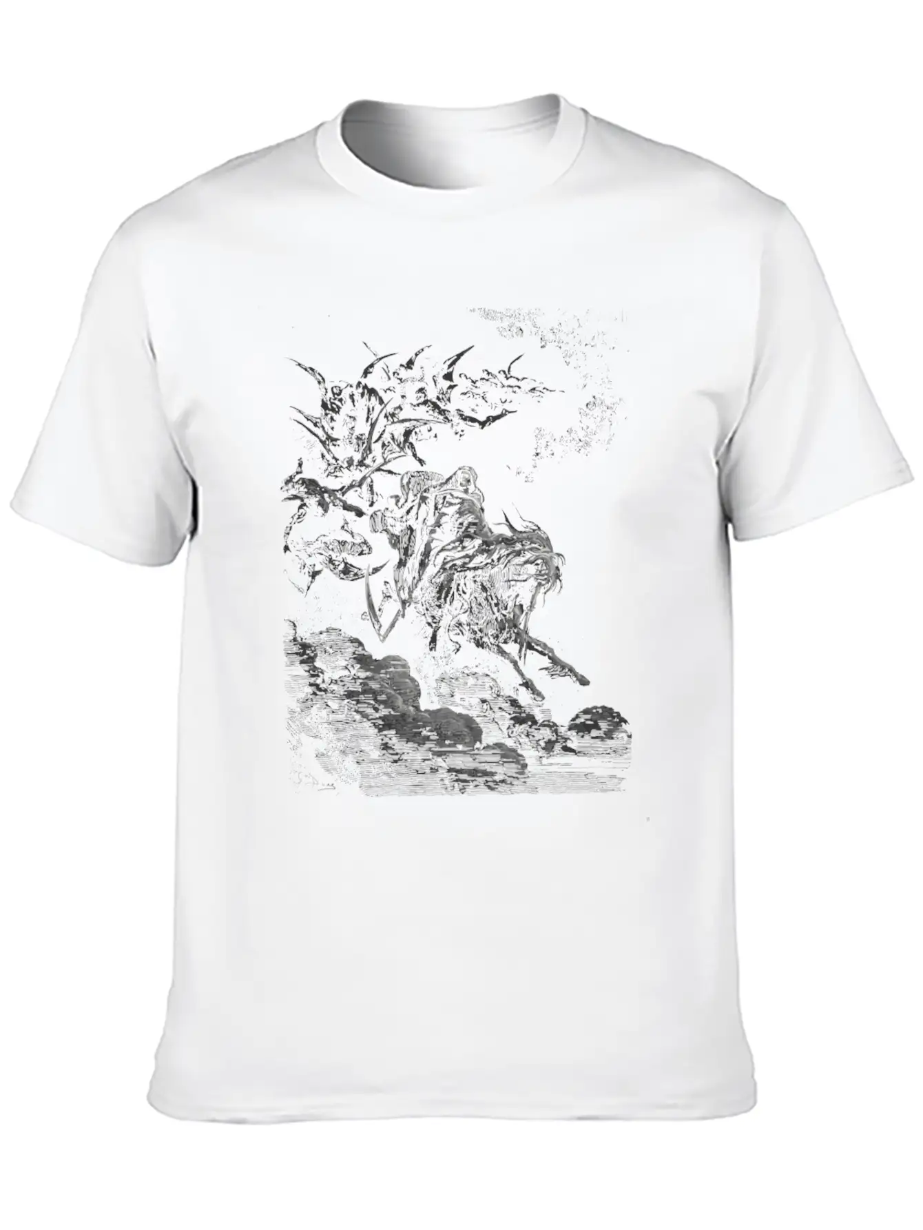Gustave Dore Death On The Pale Horse Timeless Short Sleeve Tee – Comfy And Minimalist Design