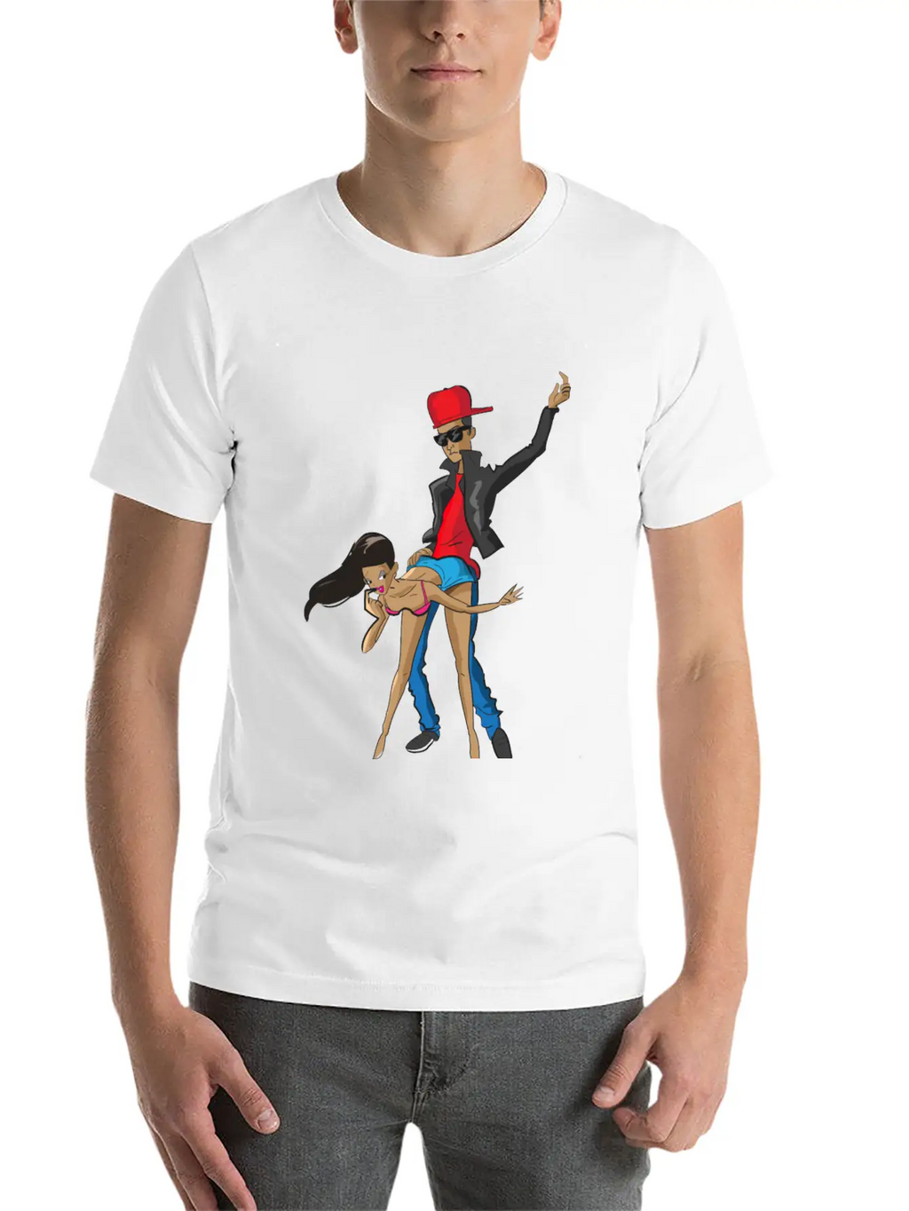 Guy Dancing With Girl Unisex Casual T-Shirt – Clean Design For Daily Comfort