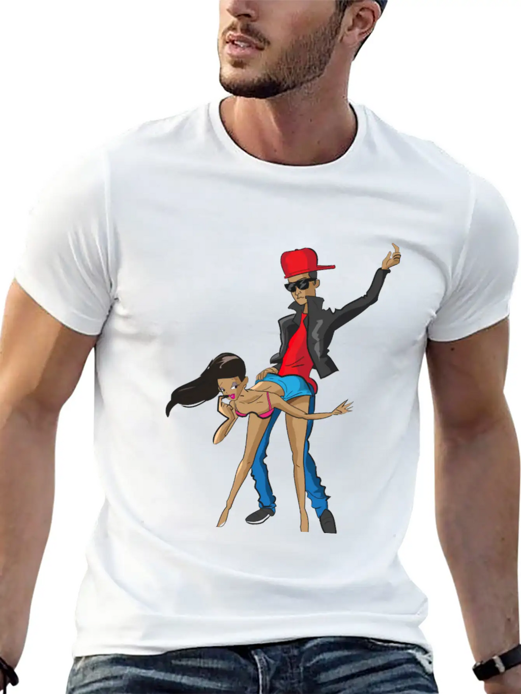 Guy Dancing With Girl Unisex Casual T-Shirt – Clean Design For Daily Comfort