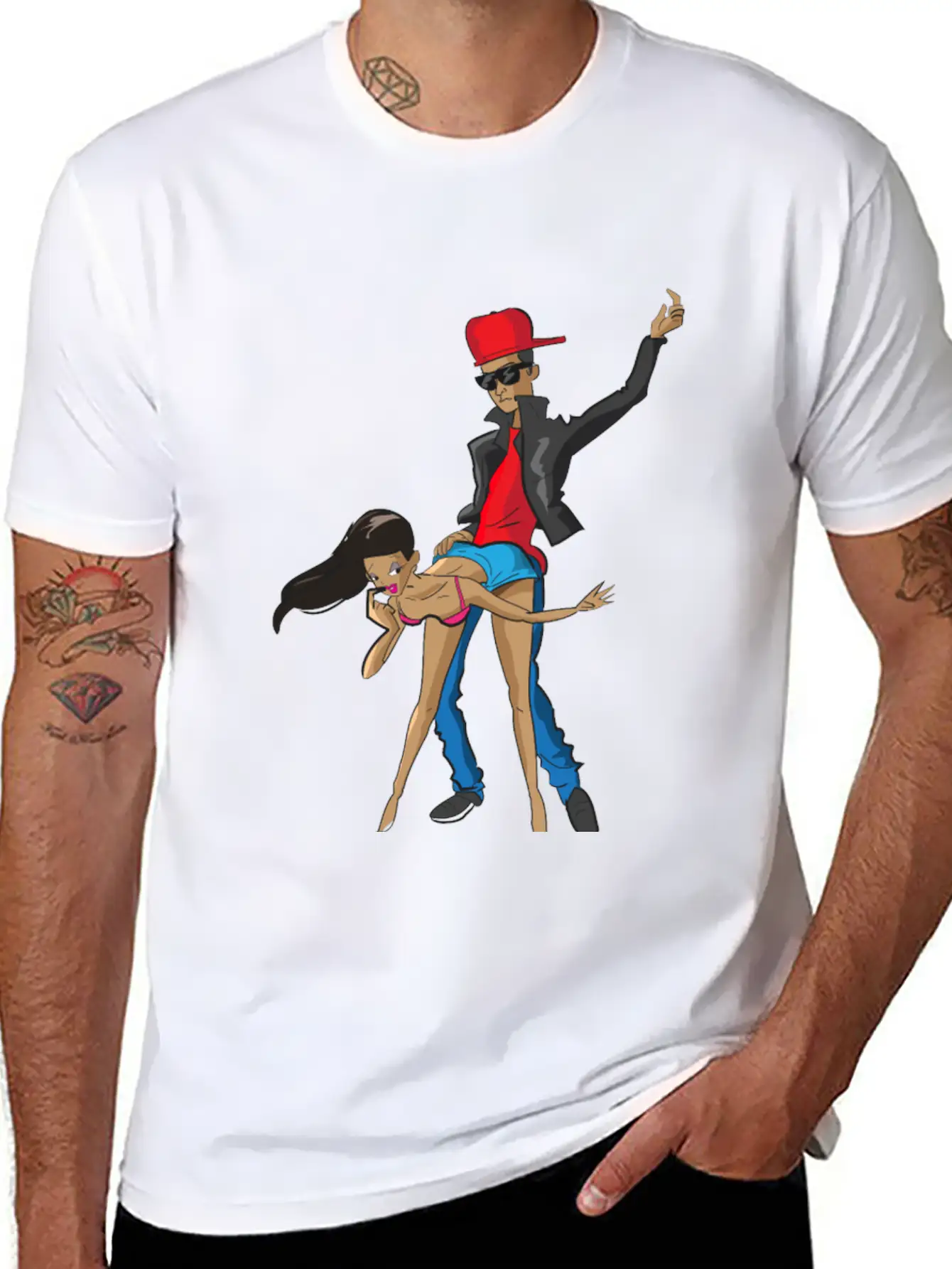 Guy Dancing With Girl Unisex Casual T-Shirt – Clean Design For Daily Comfort