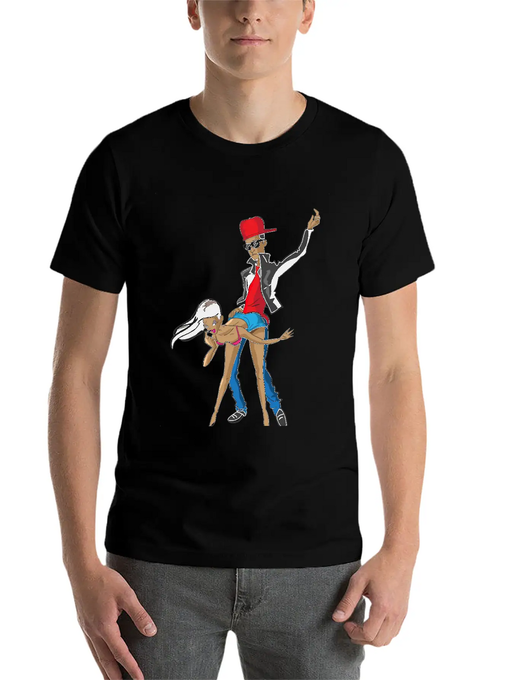 Guy Dancing With Girl Unisex Casual T-Shirt – Clean Design For Daily Comfort