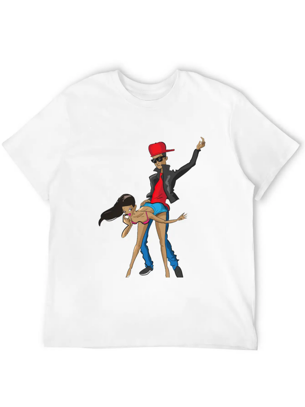 Guy Dancing With Girl Unisex Casual T-Shirt – Clean Design For Daily Comfort