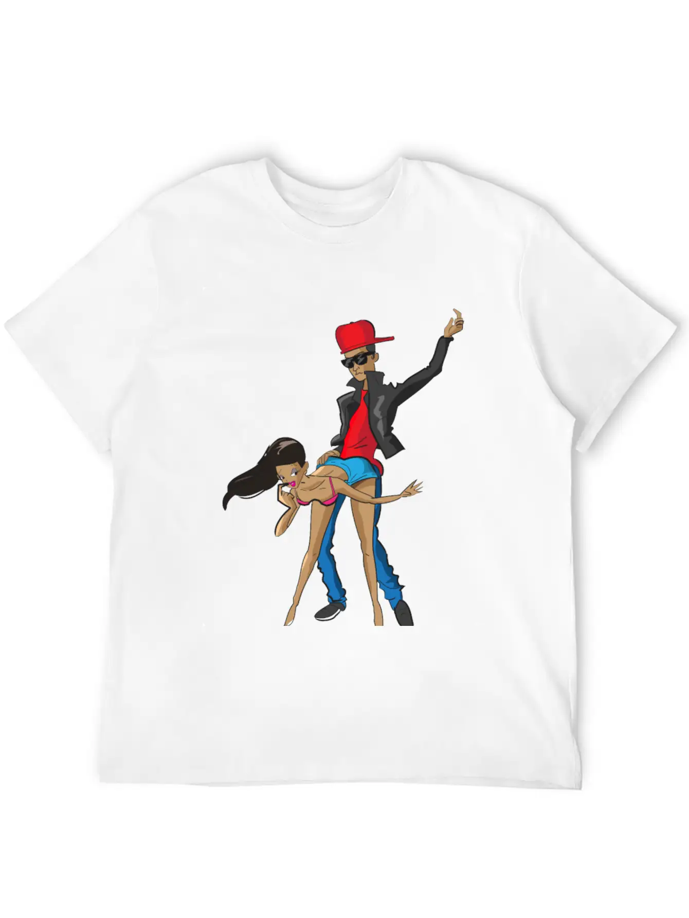 Guy Dancing With Girl Unisex Casual T-Shirt – Clean Design For Daily Comfort