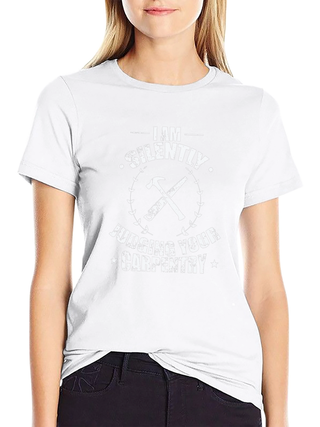 Silently Judging Your Carpentry Black T-Shirt