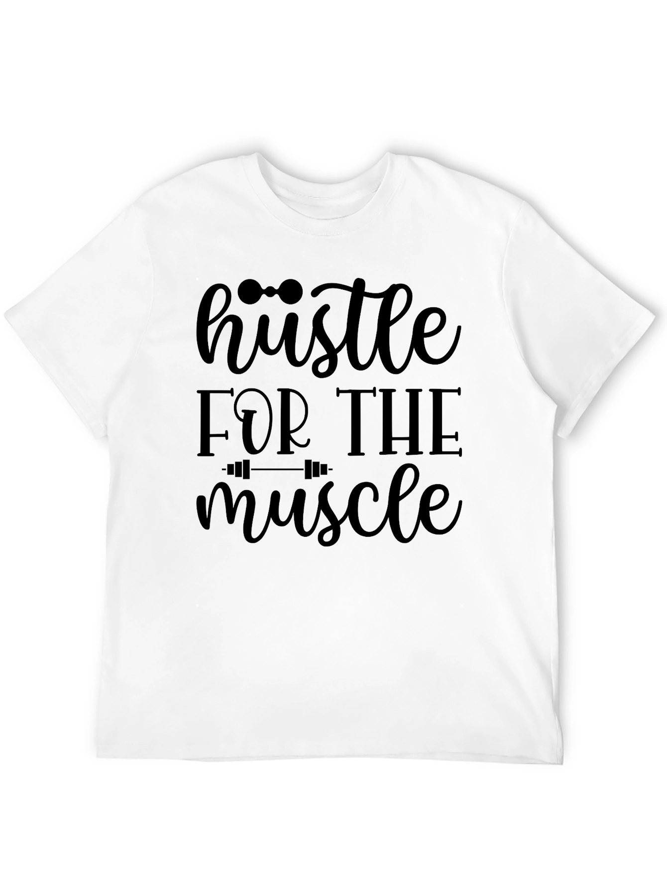 Hustle for the Muscle Black Graphic Tee