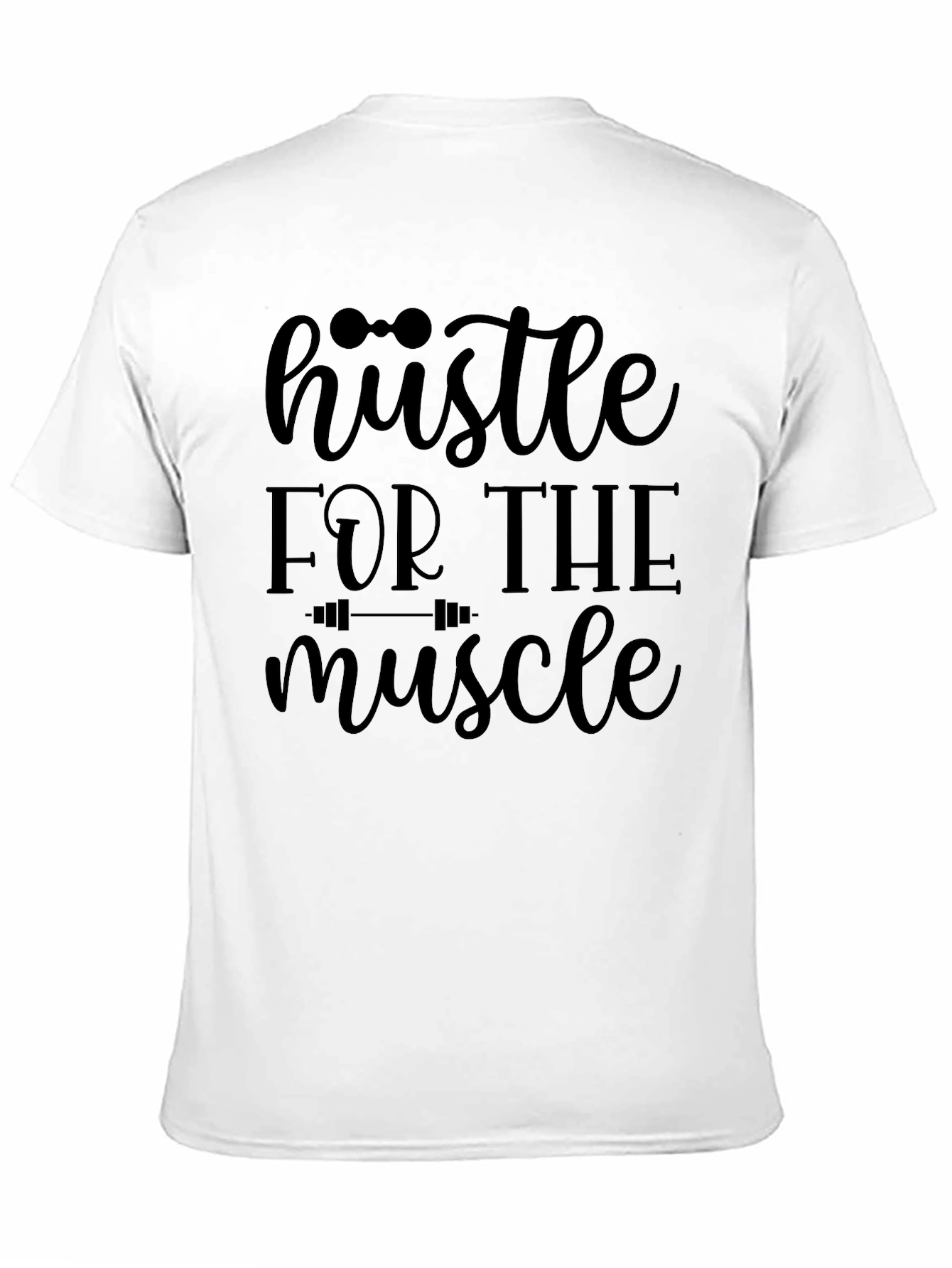 Hustle for the Muscle Black Graphic Tee