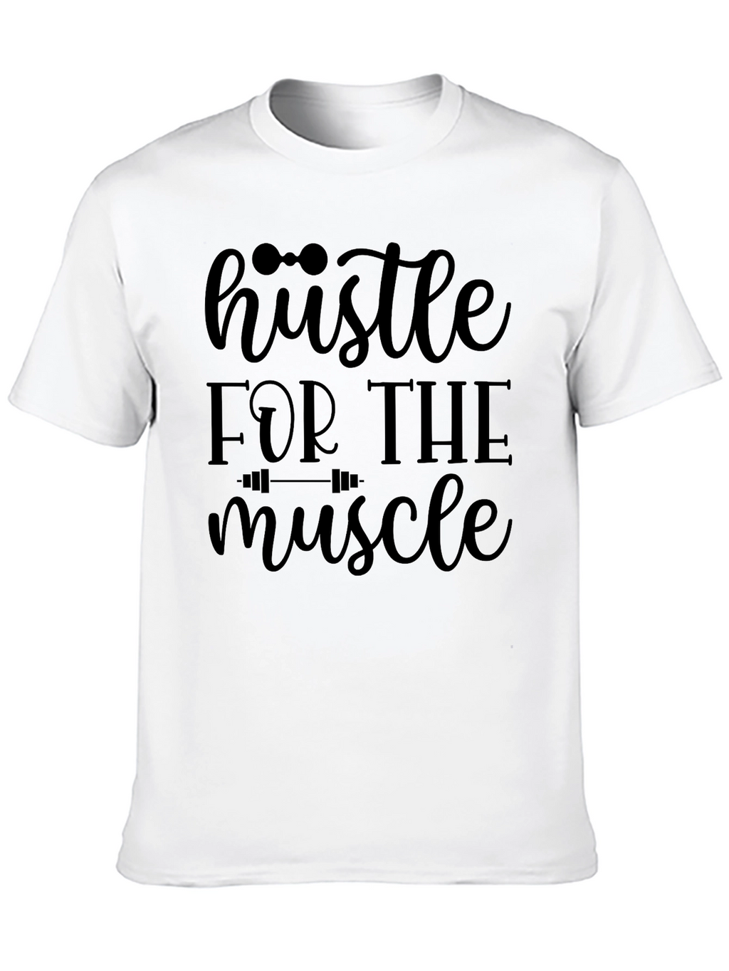 Hustle for the Muscle Black Graphic Tee