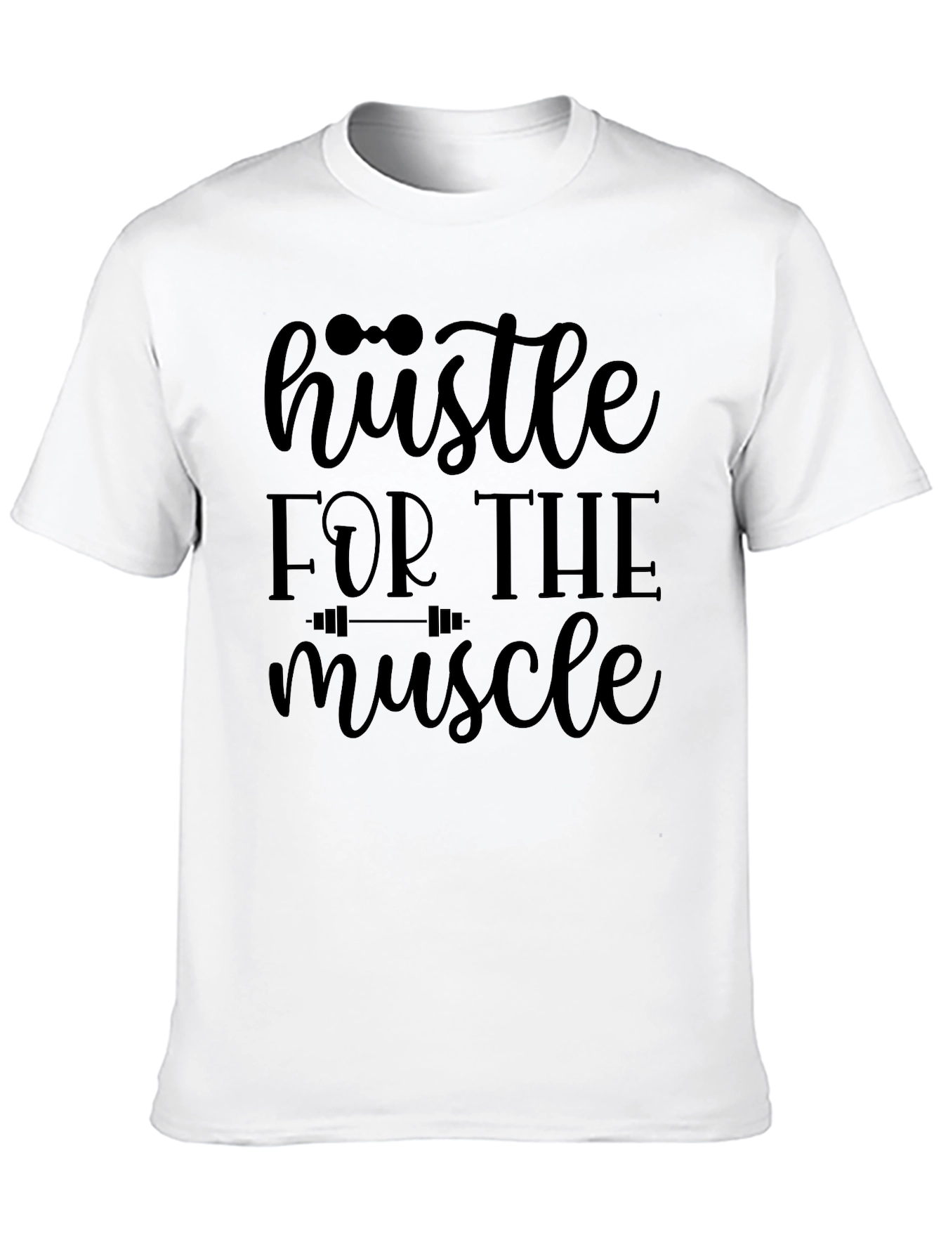 Hustle for the Muscle Black Graphic Tee