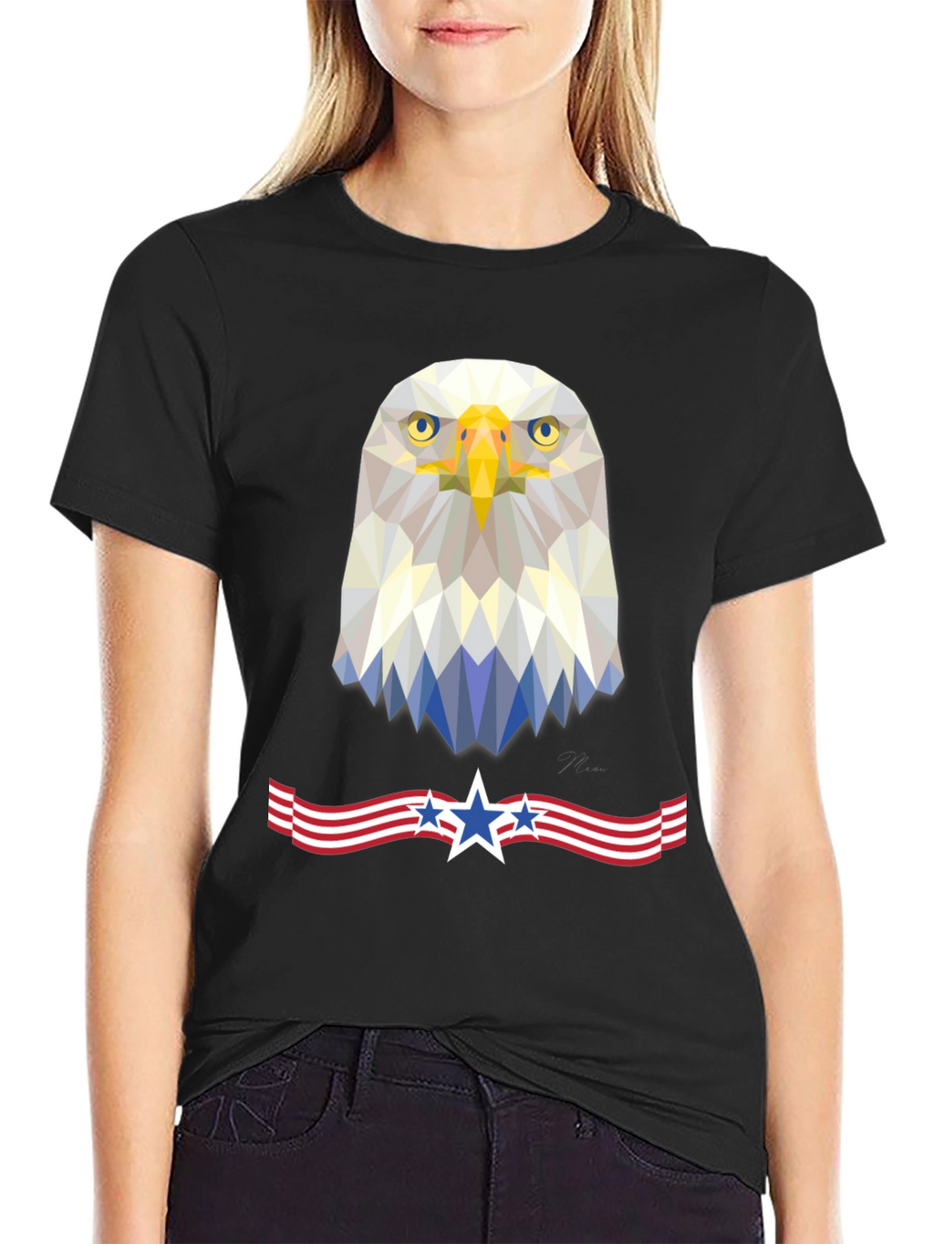Patriotic Eagle T-Shirt | Geometric American Pride
