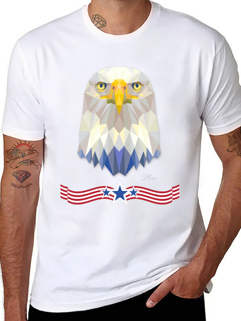 Patriotic Eagle T-Shirt | Geometric American Pride