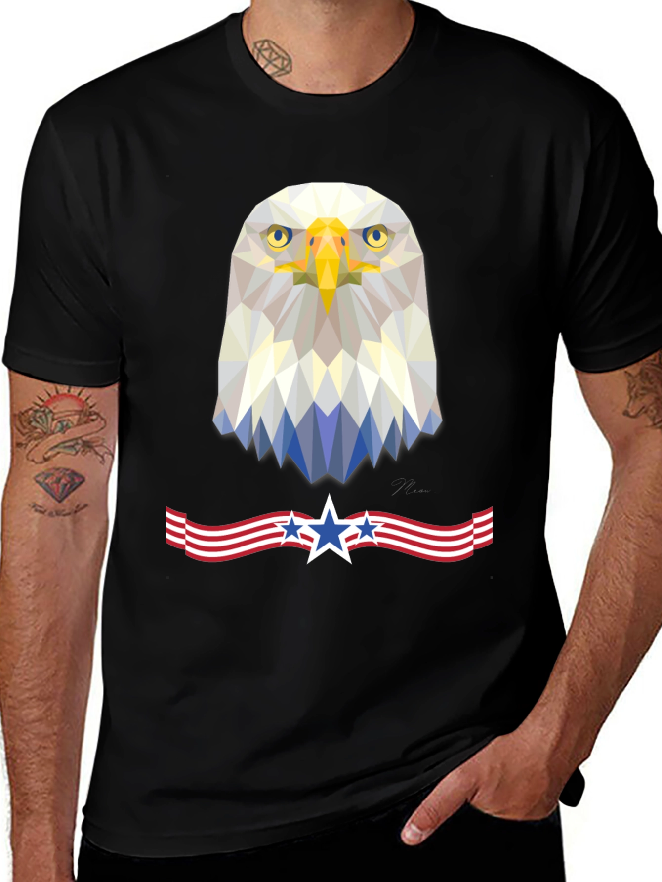 Patriotic Eagle T-Shirt | Geometric American Pride