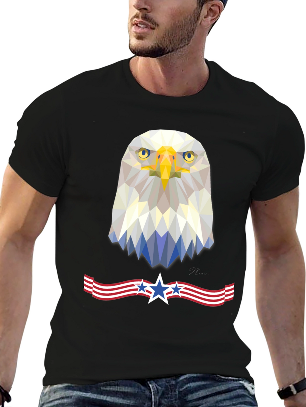 Patriotic Eagle T-Shirt | Geometric American Pride