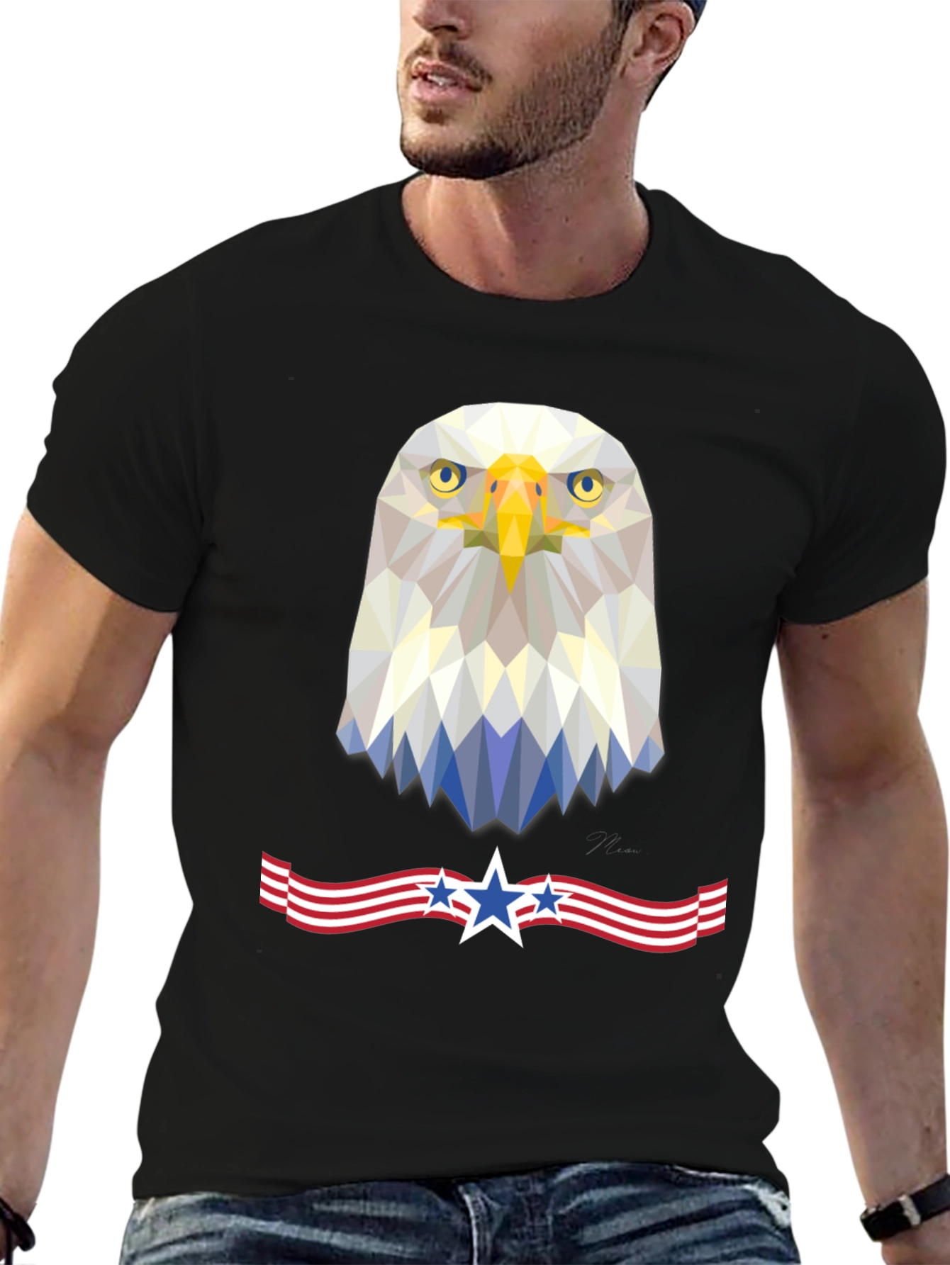 Patriotic Eagle T-Shirt | Geometric American Pride