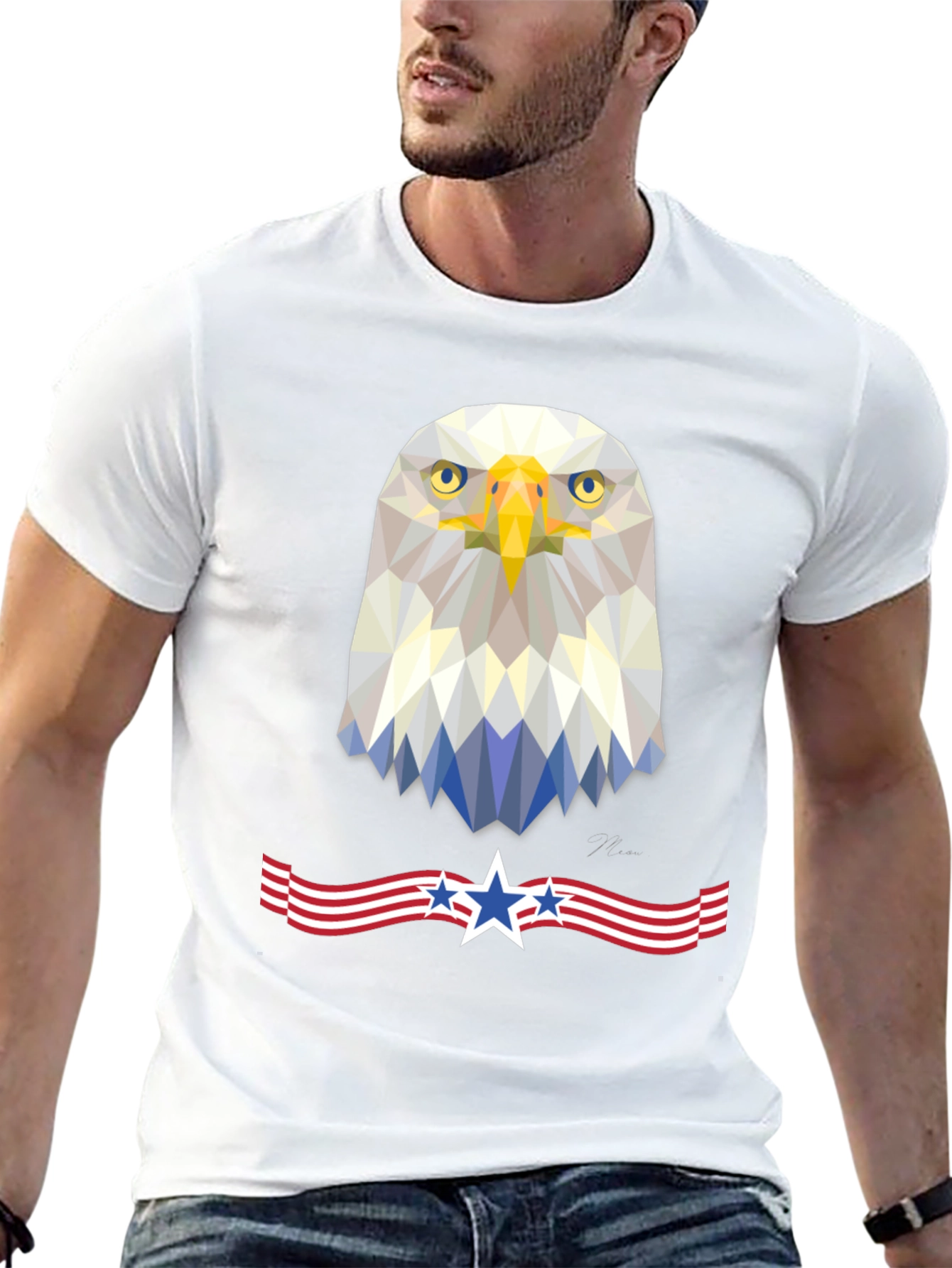 Patriotic Eagle T-Shirt | Geometric American Pride