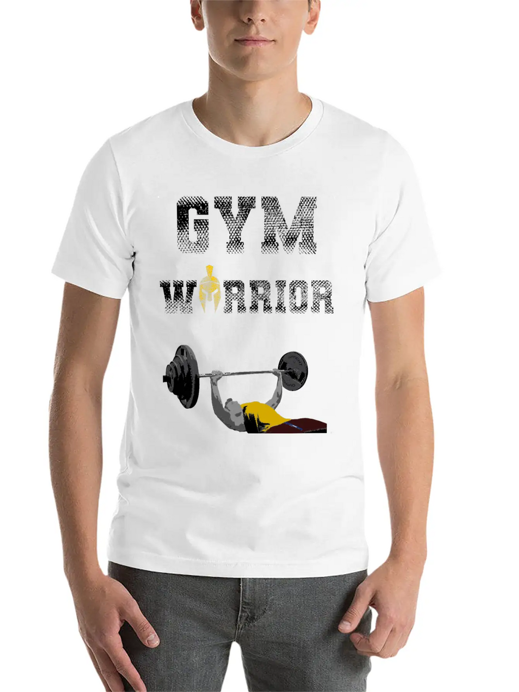 Gym Warrior At Bench Press In Gym Workout Breathable Graphic T-Shirt – Perfect For Casual Days
