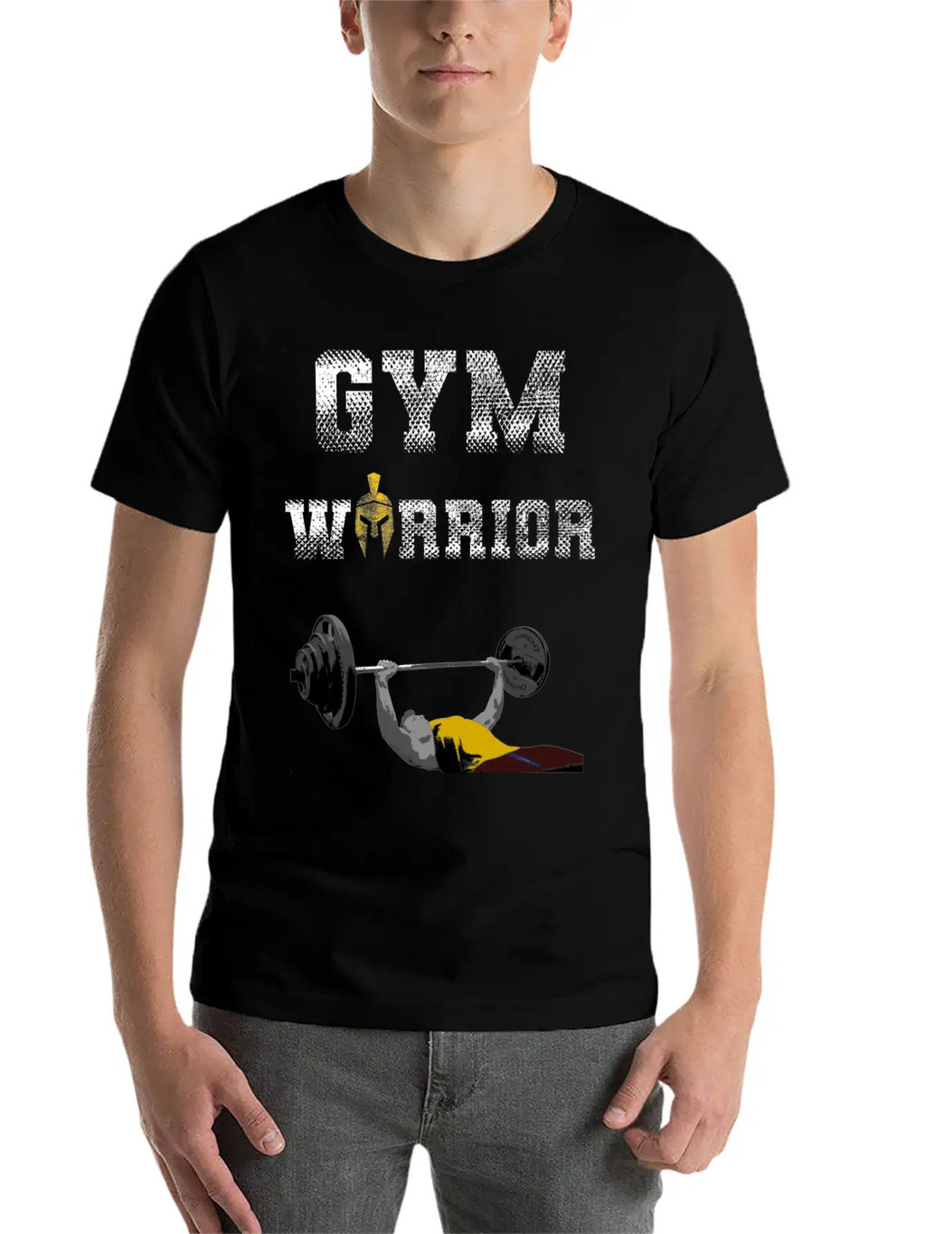 Gym Warrior At Bench Press In Gym Workout Breathable Graphic T-Shirt – Perfect For Casual Days