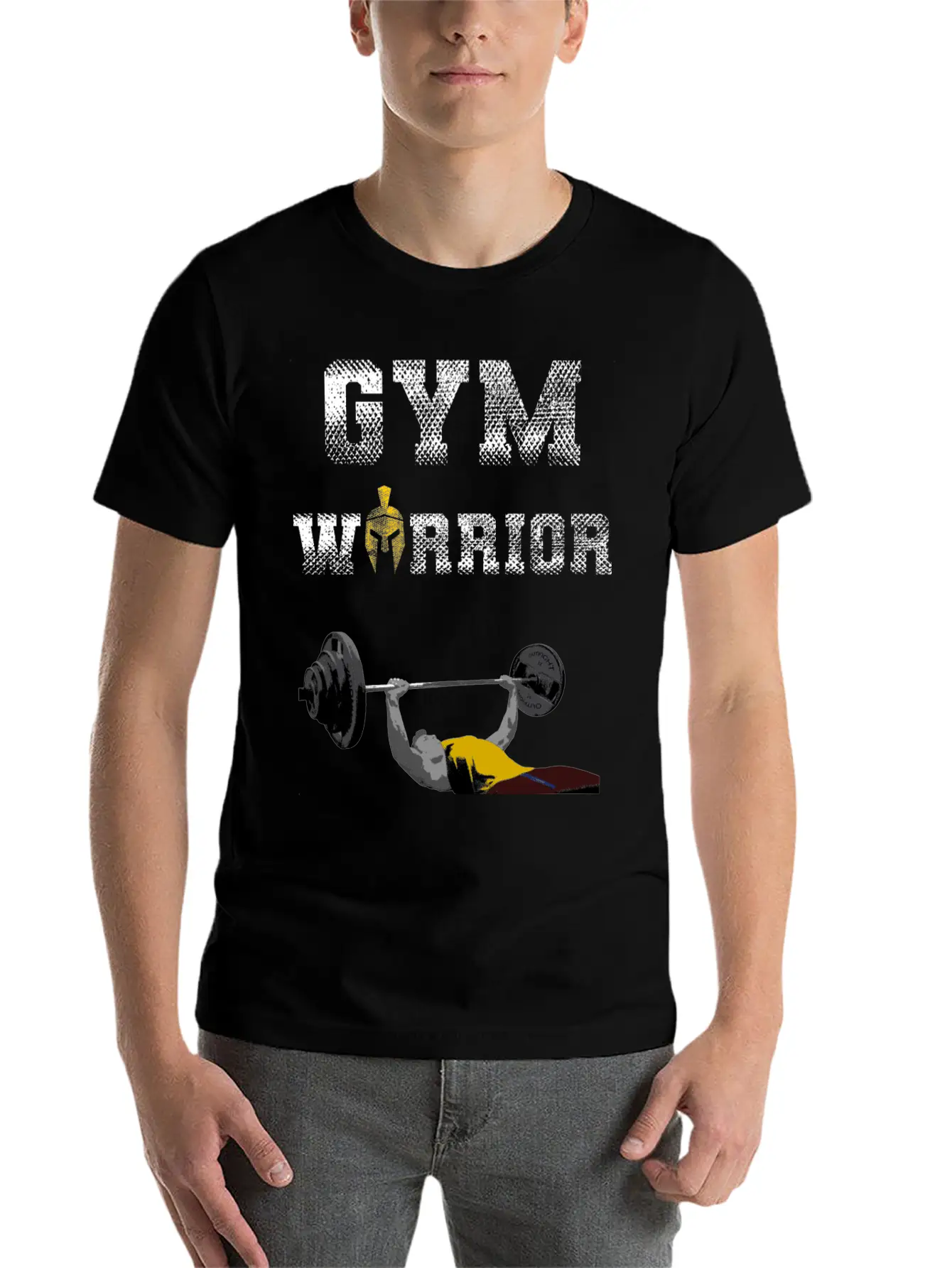 Gym Warrior At Bench Press In Gym Workout Breathable Graphic T-Shirt – Perfect For Casual Days