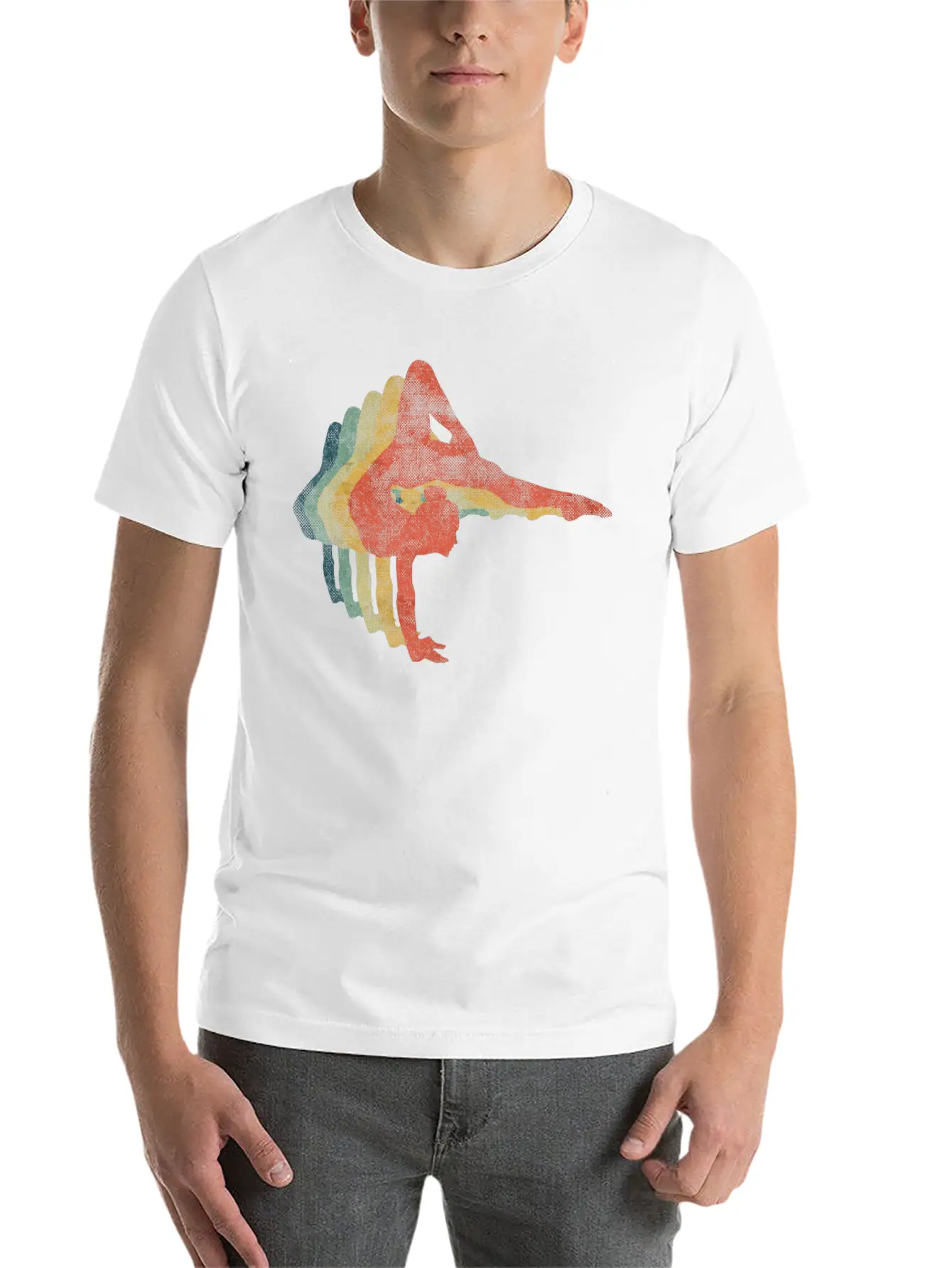Gymnast Woman Retro Vintage Color Stylish Everyday T-Shirt – Unisex Basic Cotton Tee