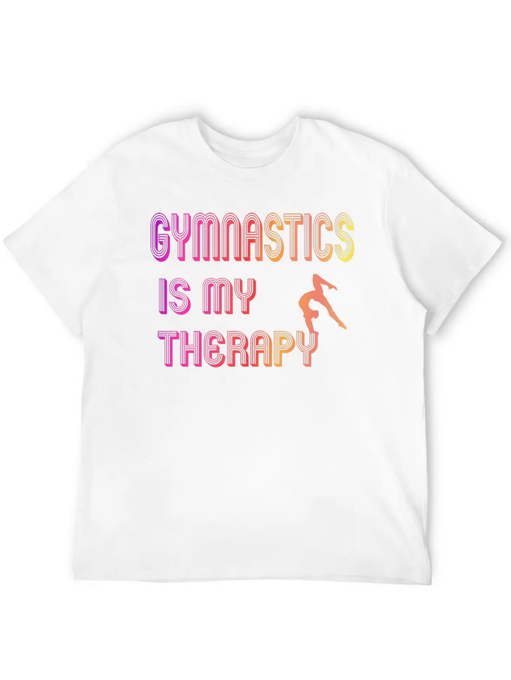 Gymnastics Is My Therapy Breathable Graphic T-Shirt – Perfect For Casual Days