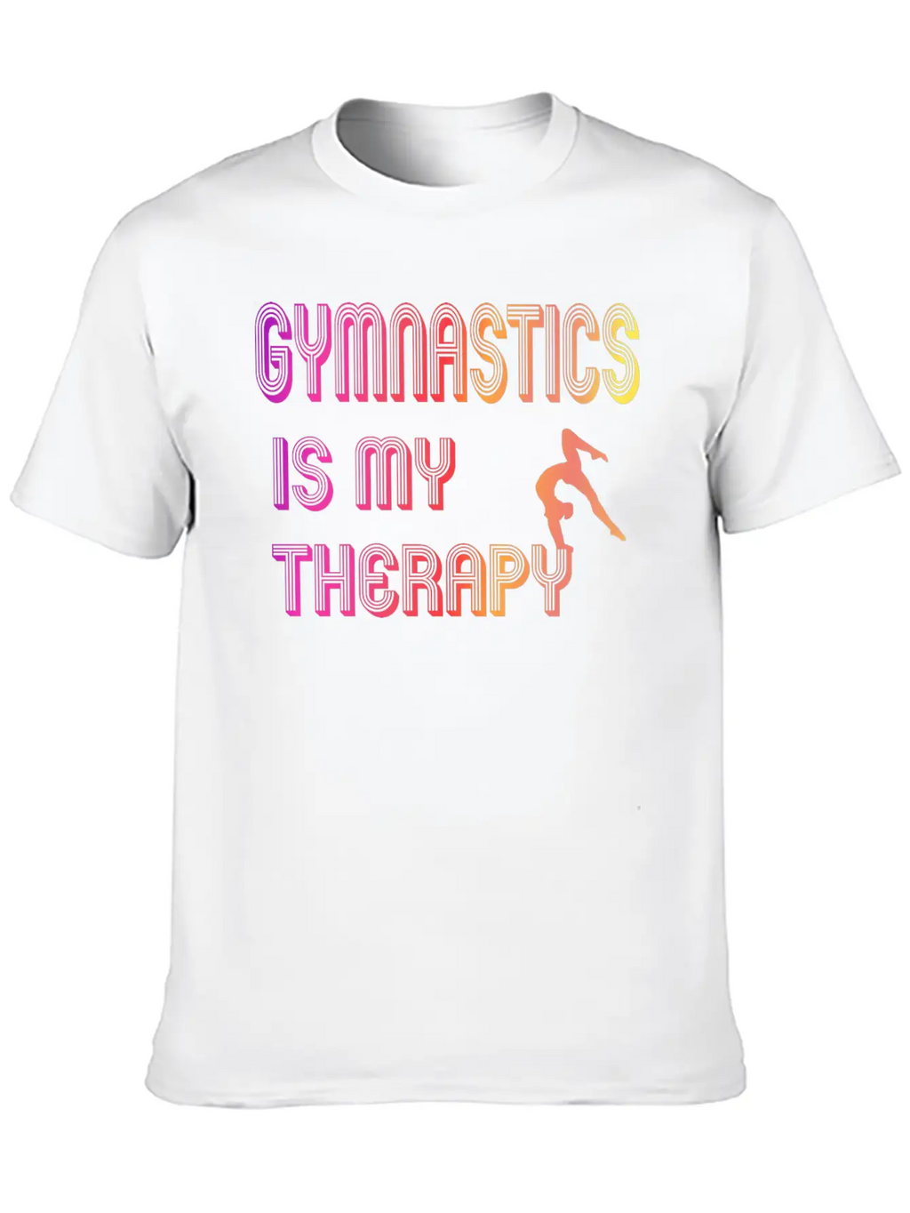 Gymnastics Is My Therapy Breathable Graphic T-Shirt – Perfect For Casual Days