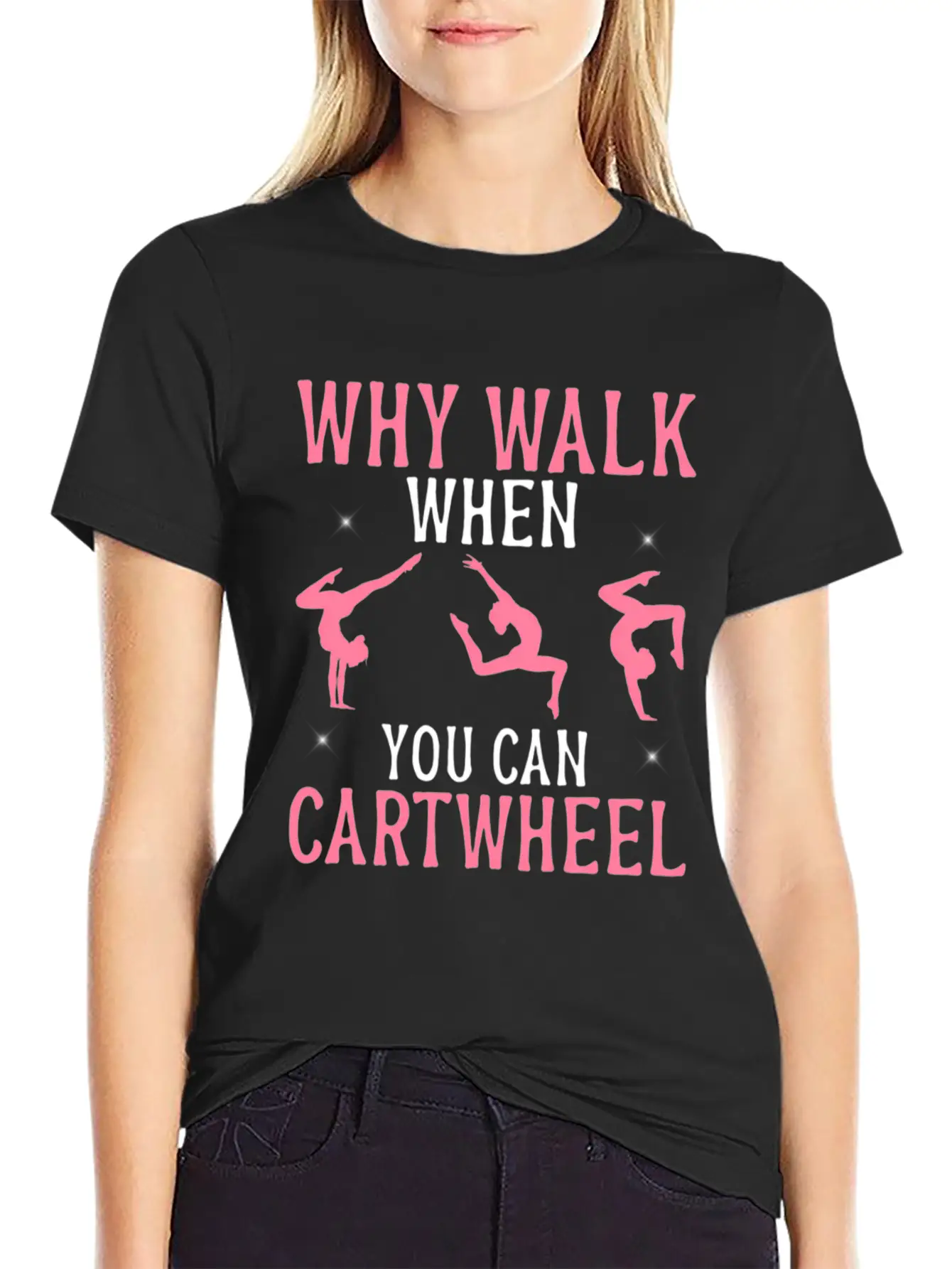 Gymtics Shirt Why Walk When You Can Cwheel Unisex Casual T-Shirt – Clean Design For Daily Comfort