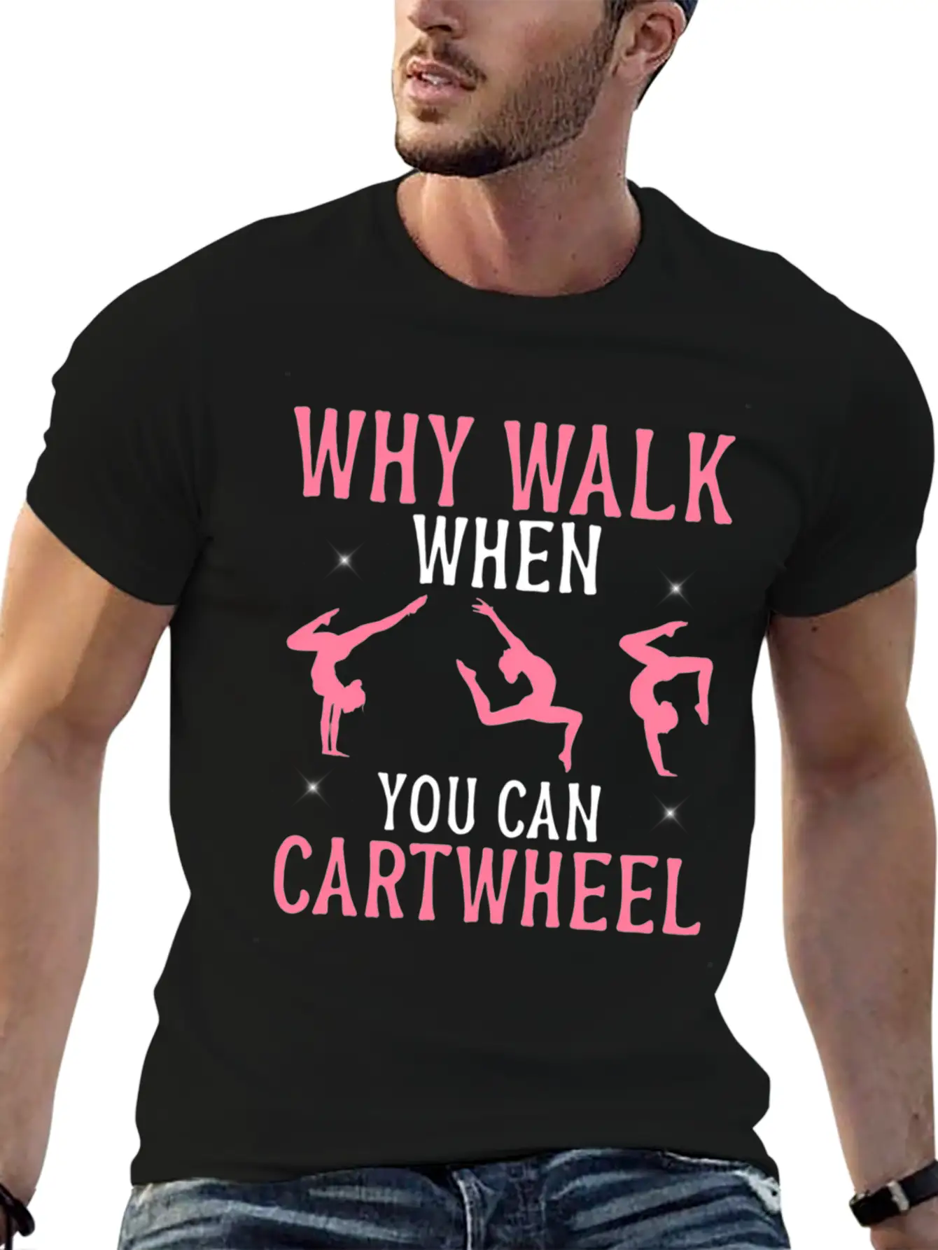 Gymtics Shirt Why Walk When You Can Cwheel Unisex Casual T-Shirt – Clean Design For Daily Comfort