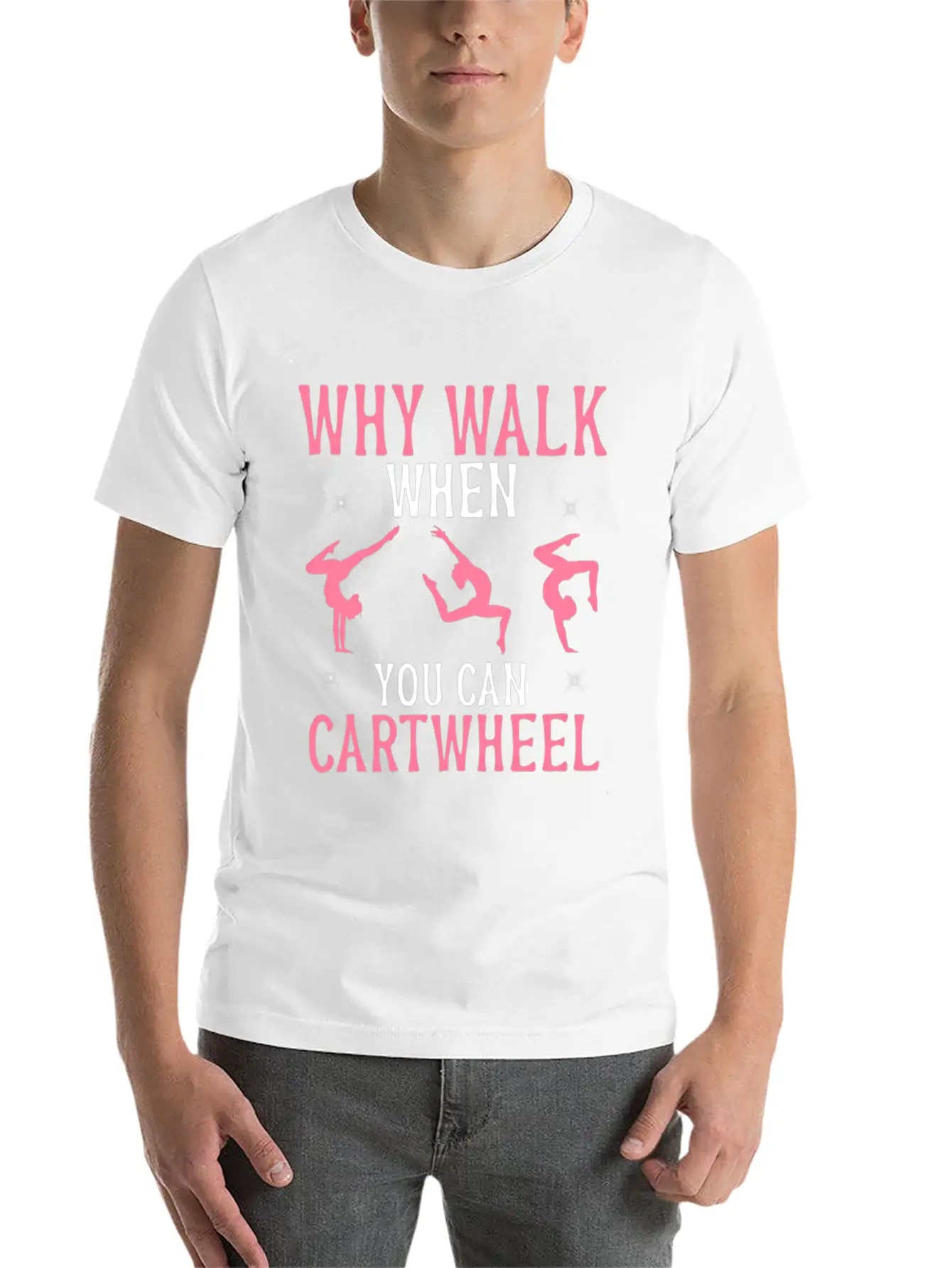 Gymtics Shirt Why Walk When You Can Cwheel Unisex Casual T-Shirt – Clean Design For Daily Comfort