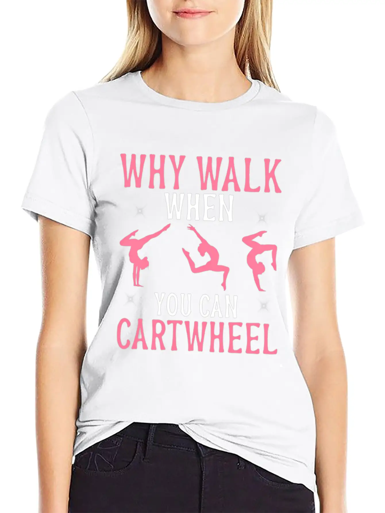 Gymtics Shirt Why Walk When You Can Cwheel Unisex Casual T-Shirt – Clean Design For Daily Comfort