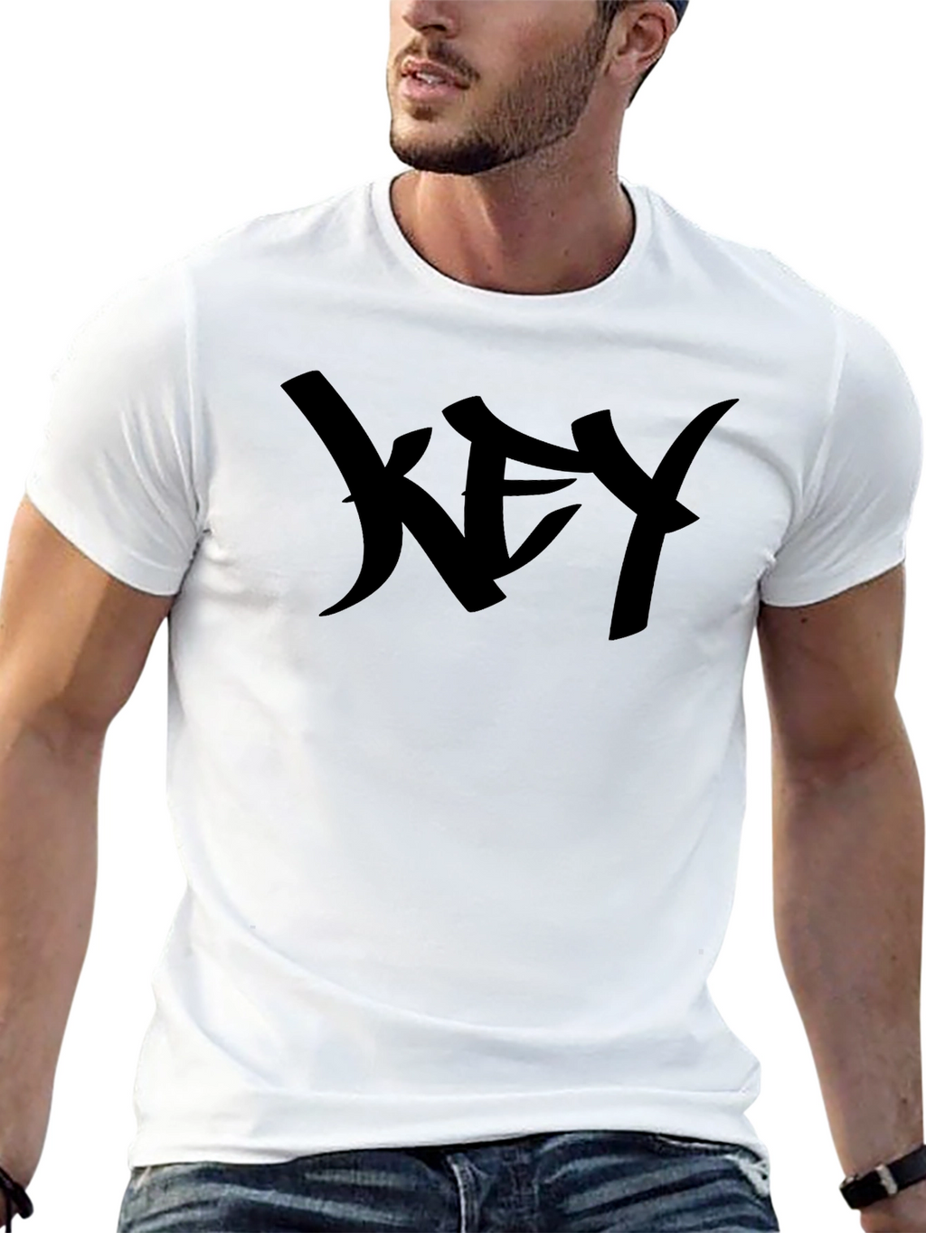 Black Graphic Tee - KEY Design