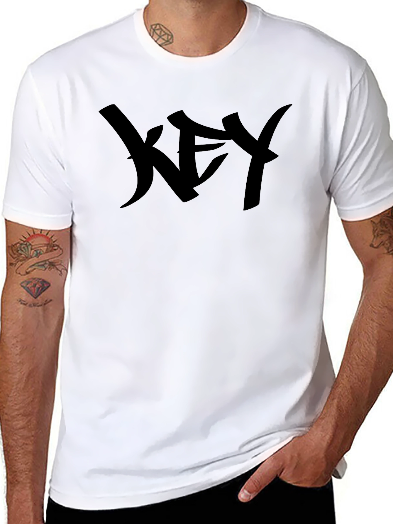 Black Graphic Tee - KEY Design