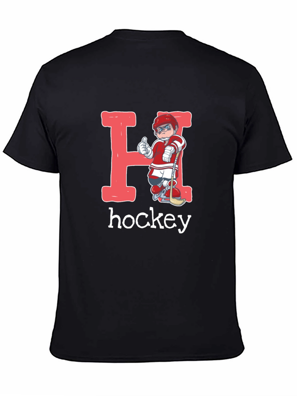 Hockey Player Letter H Graphic T-Shirt