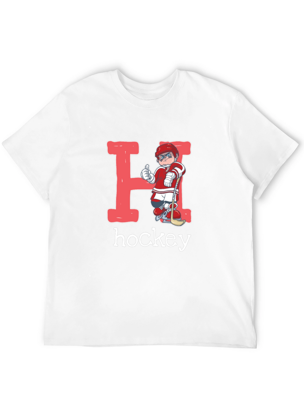 Hockey Player Letter H Graphic T-Shirt