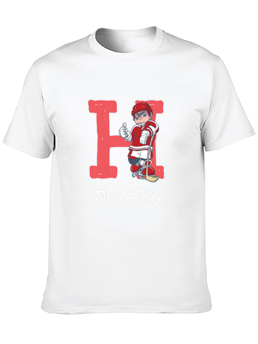 Hockey Player Letter H Graphic T-Shirt