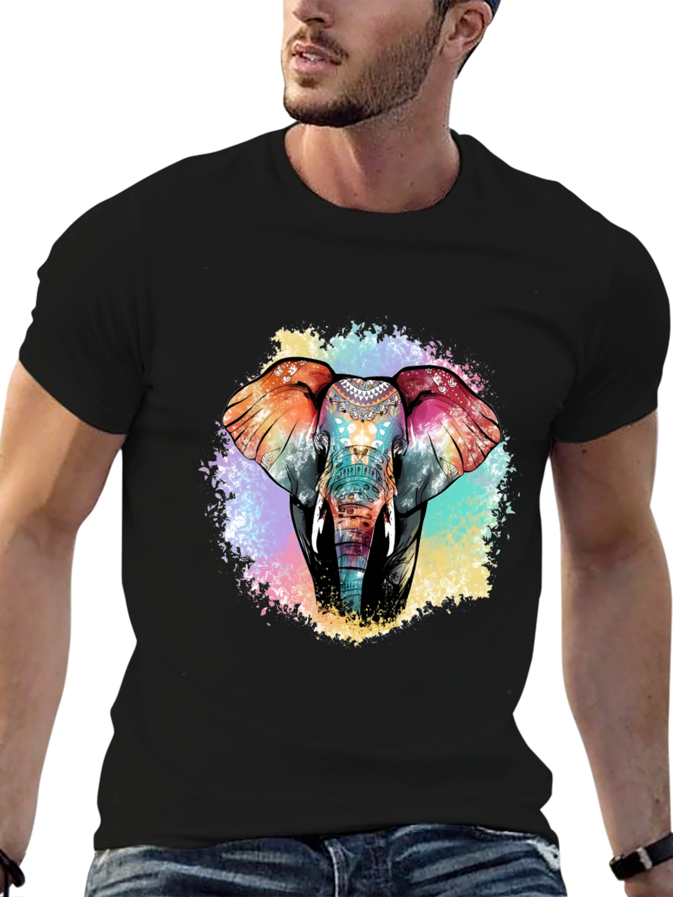 Elephant Graphic T-Shirt: Vibrant & Unique Design