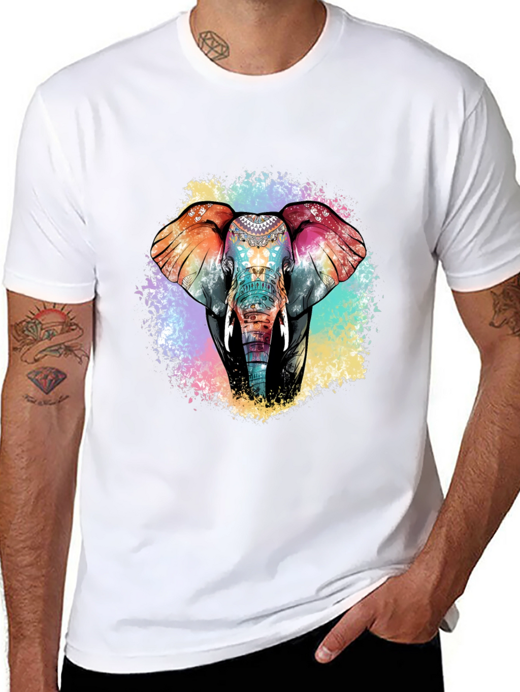 Elephant Graphic T-Shirt: Vibrant & Unique Design