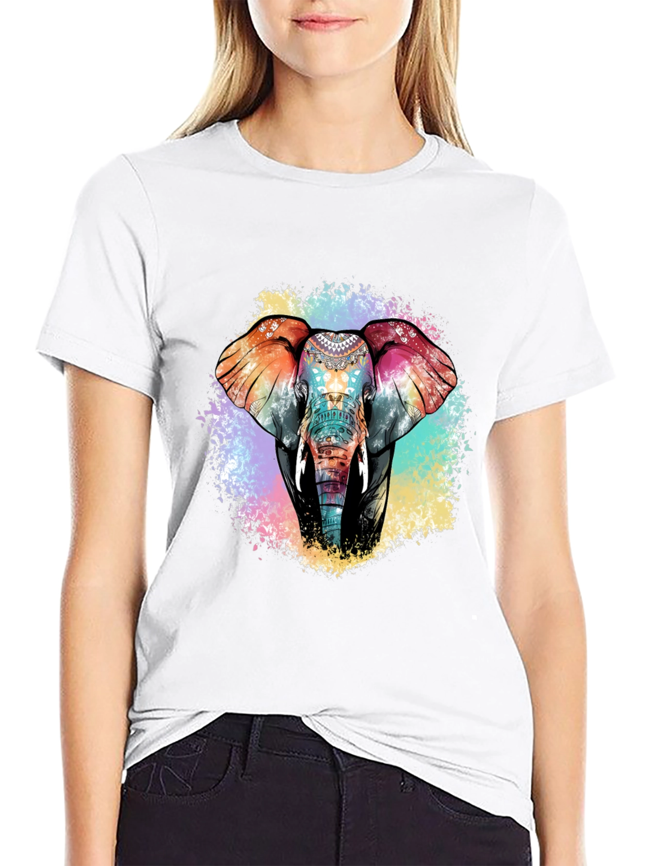 Elephant Graphic T-Shirt: Vibrant & Unique Design