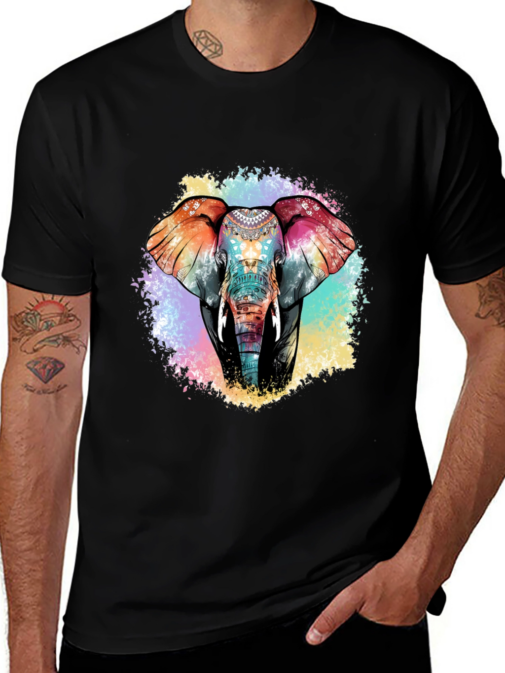 Elephant Graphic T-Shirt: Vibrant & Unique Design