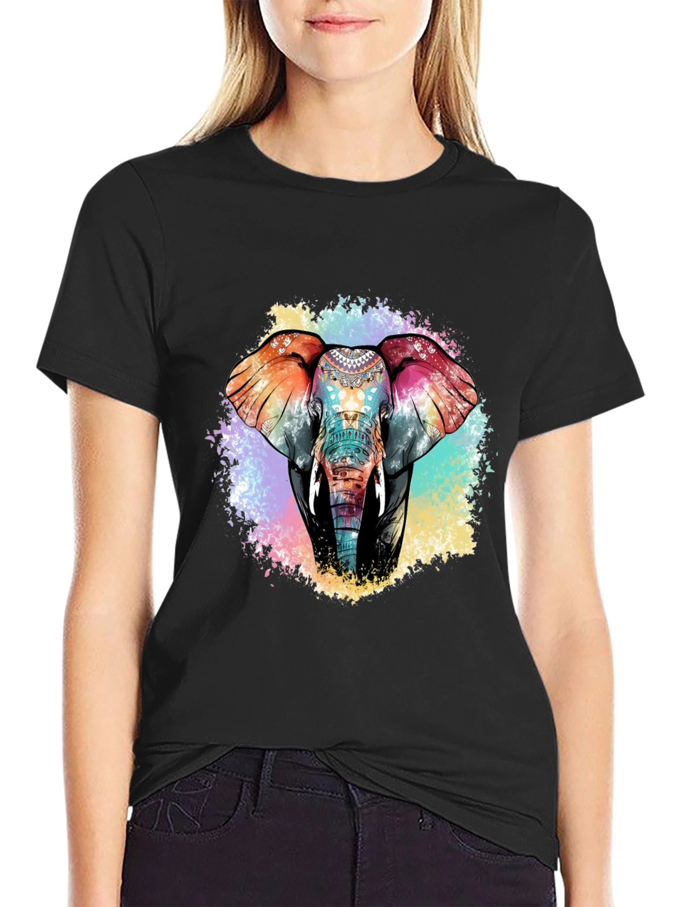 Elephant Graphic T-Shirt: Vibrant & Unique Design