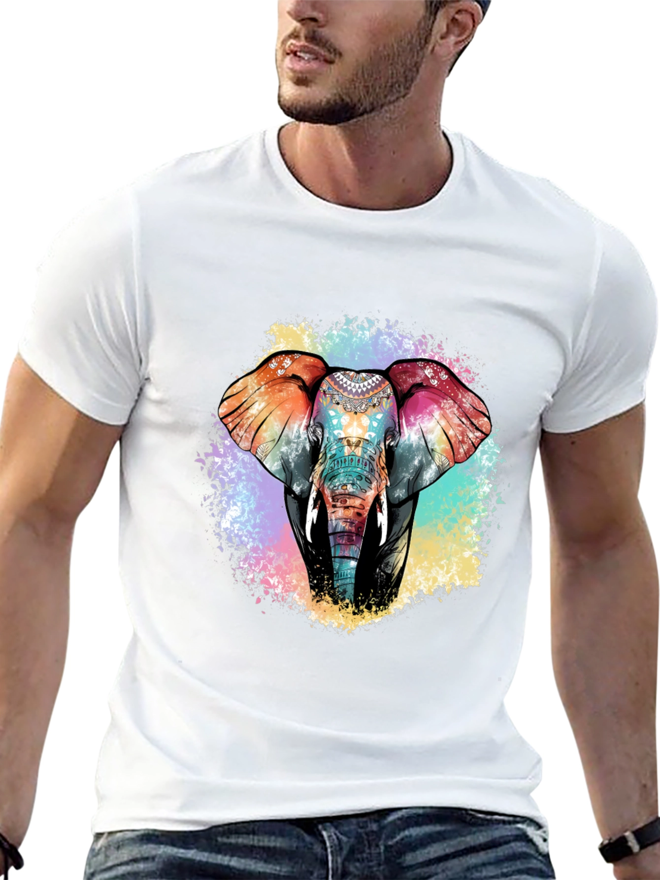 Elephant Graphic T-Shirt: Vibrant & Unique Design