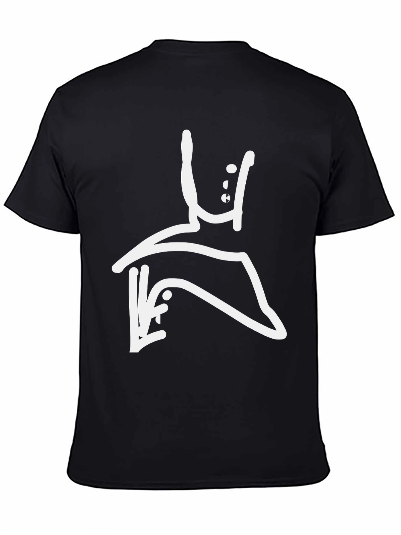 Abstract Graphic Print Black T-Shirt