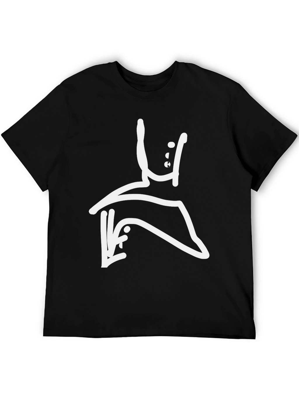 Abstract Graphic Print Black T-Shirt