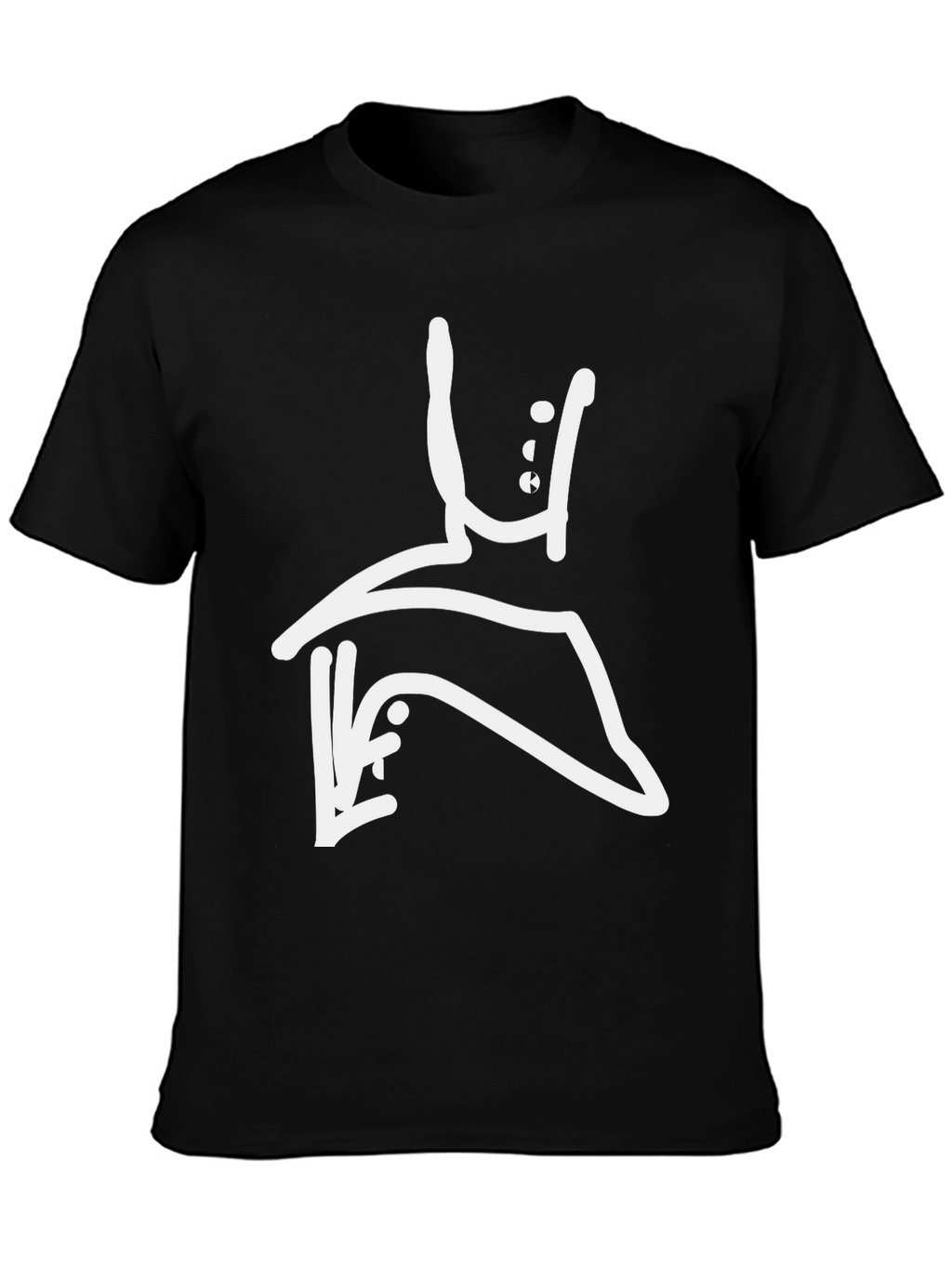 Abstract Graphic Print Black T-Shirt