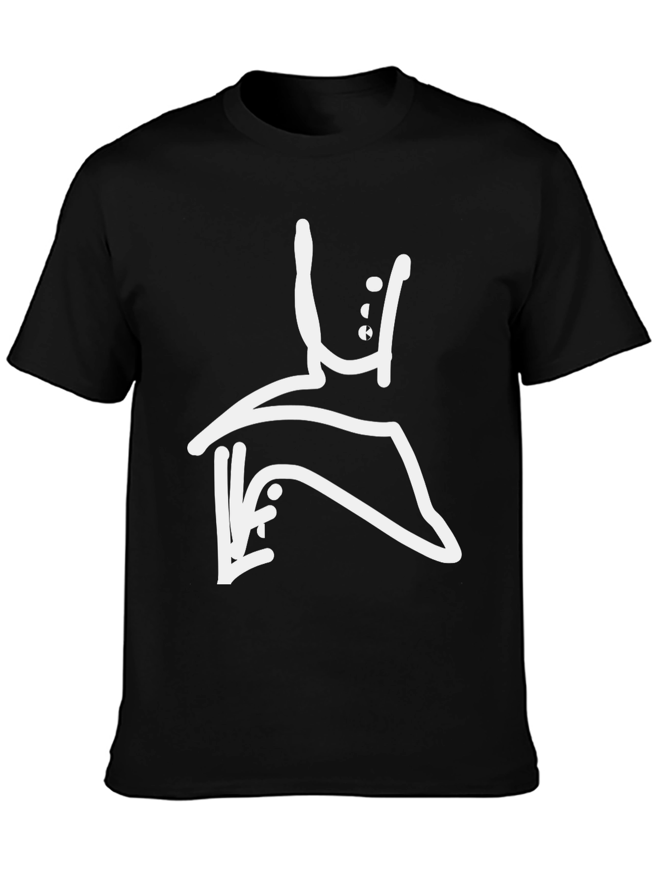 Abstract Graphic Print Black T-Shirt