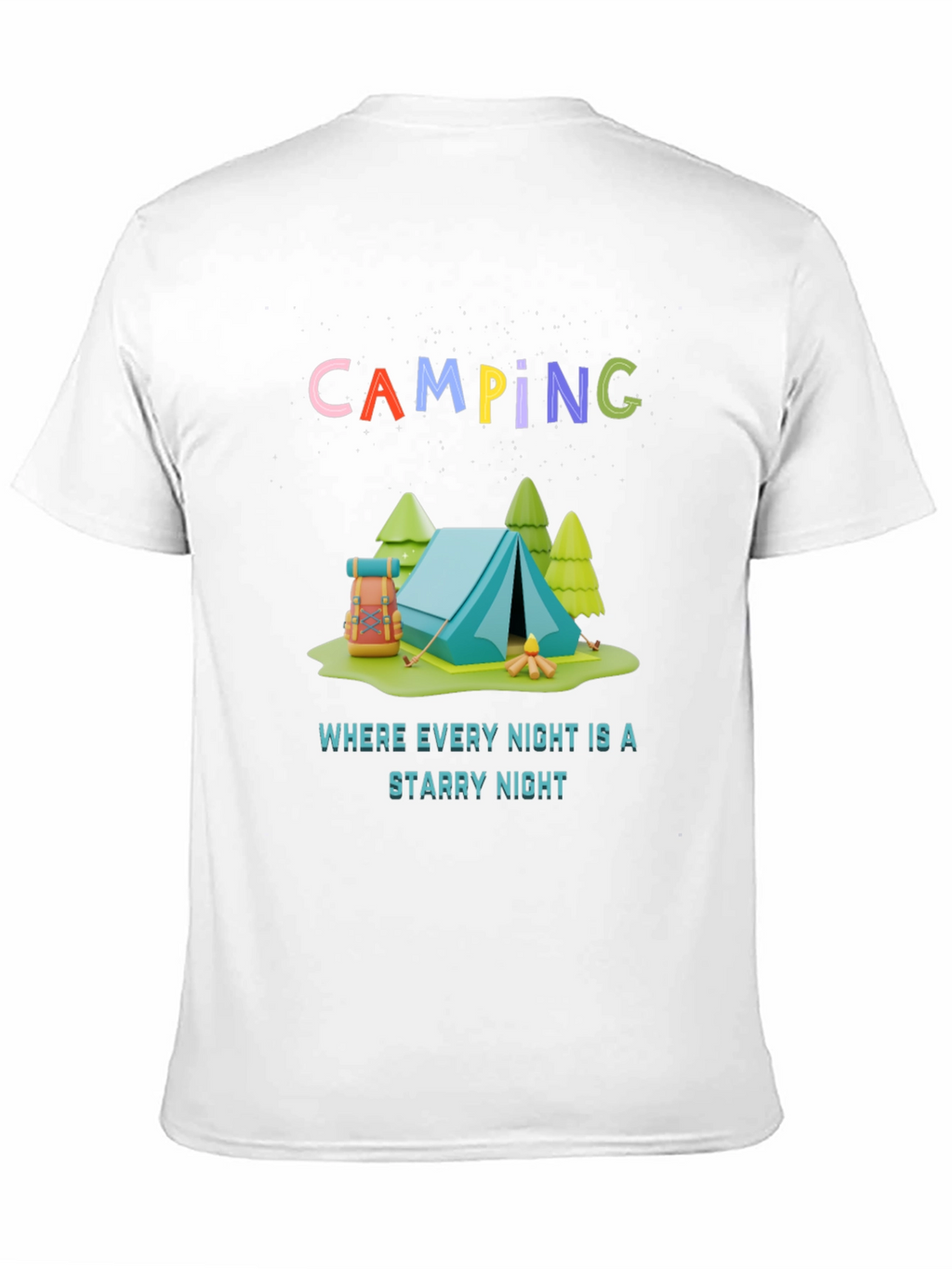 Camping Starry Night Graphic Tee