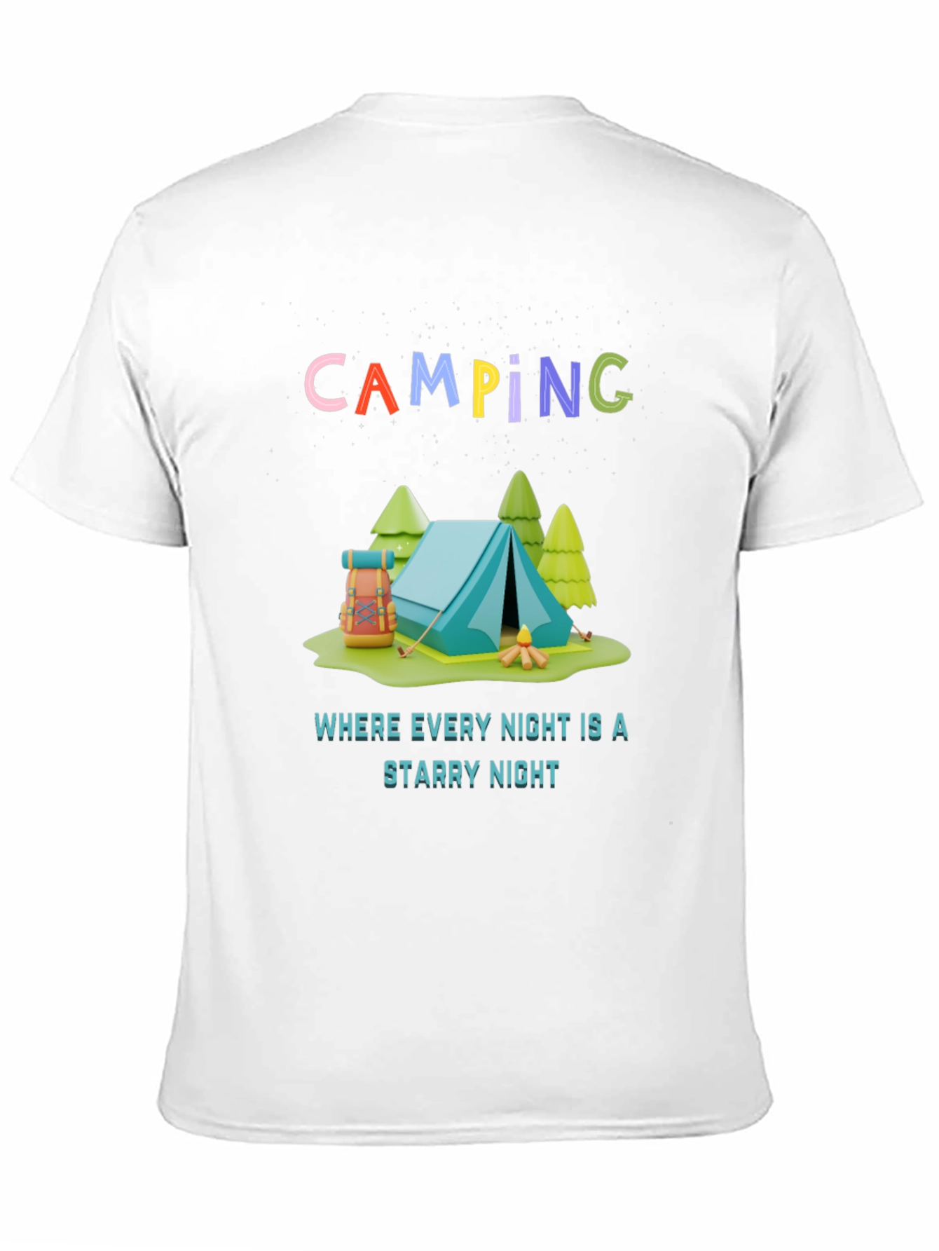 Camping Starry Night Graphic Tee